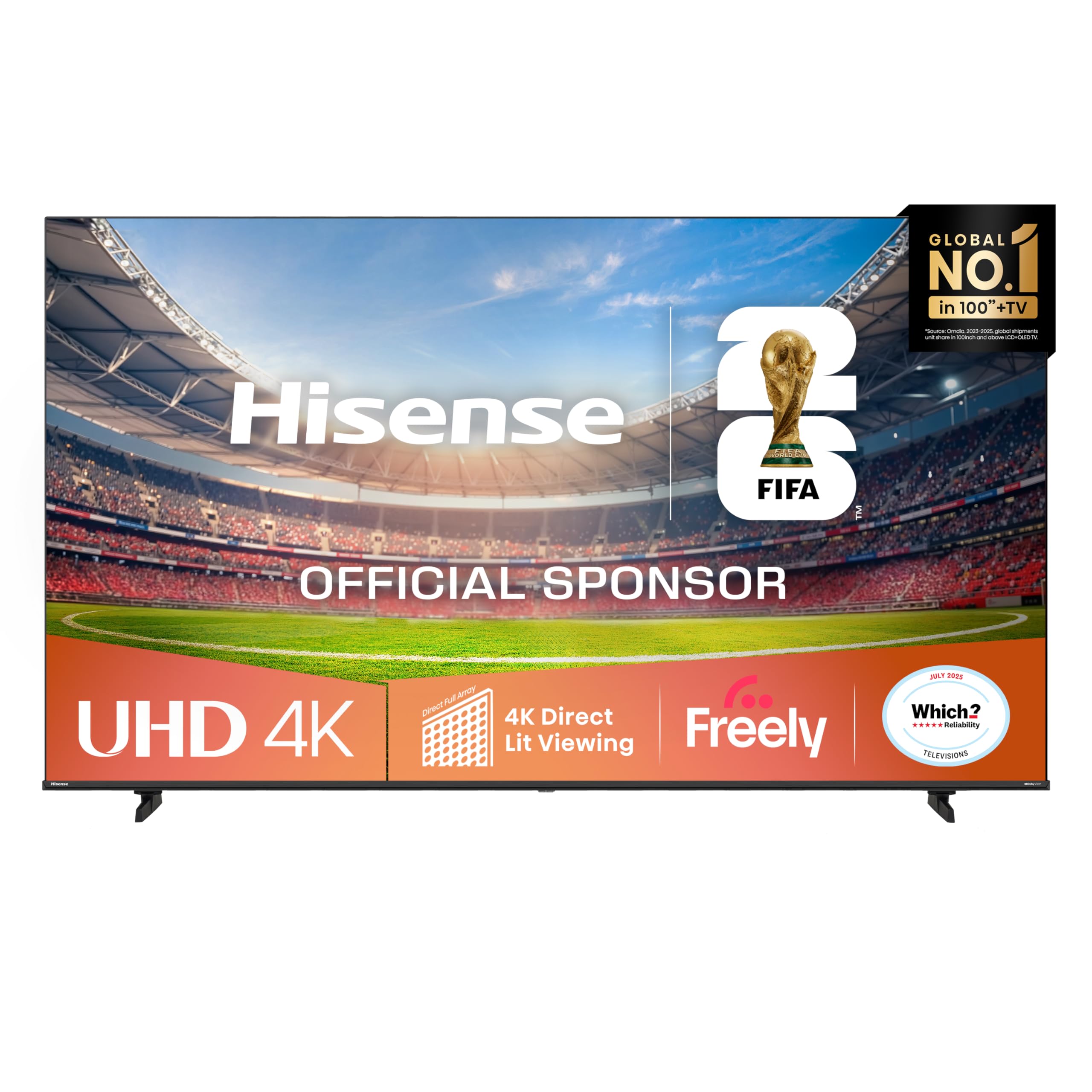 Hisense Light 85" A6qtuk 4K Ultra Hd Smart Tv With Freely