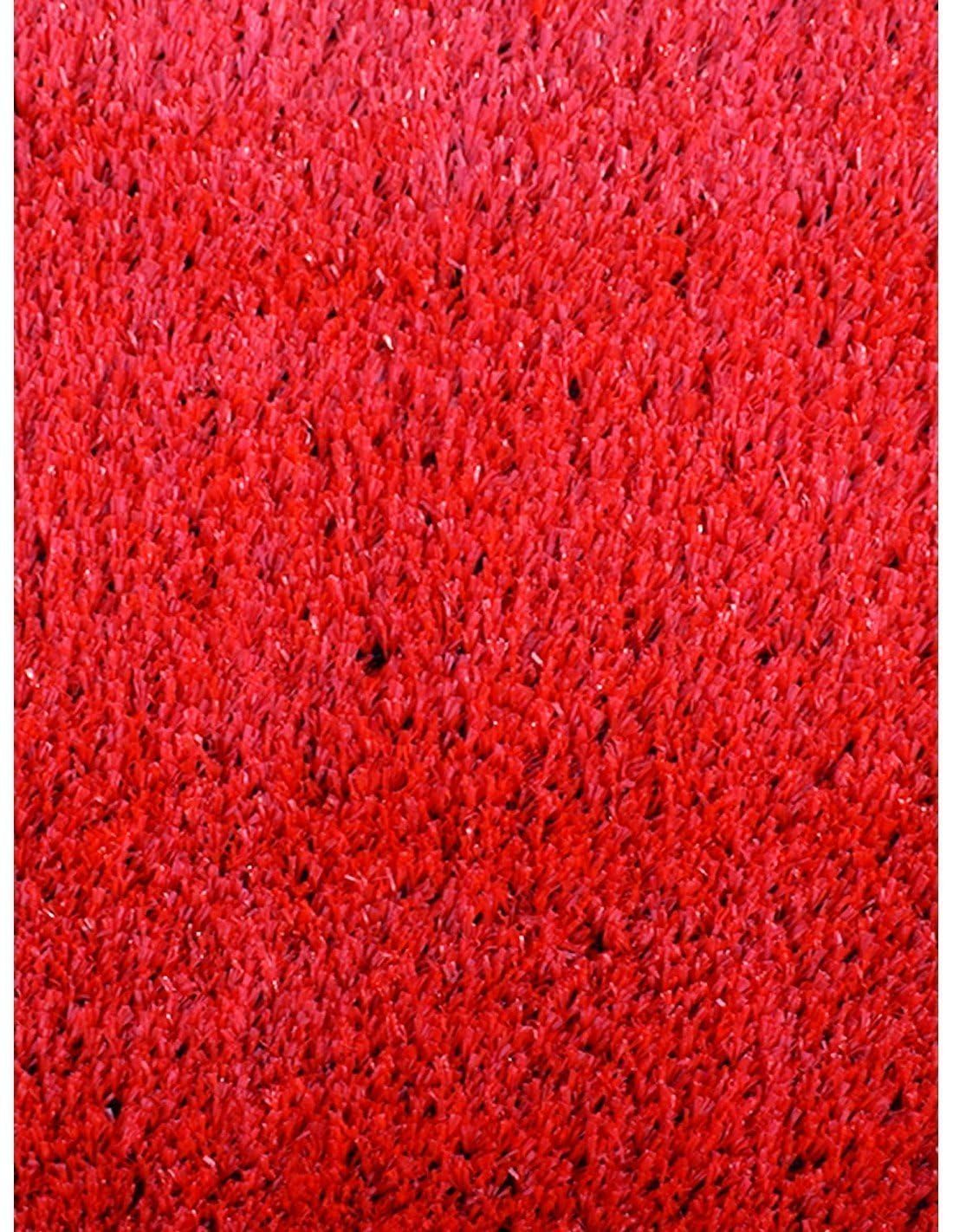 Jardin202 - Césped Artificial ColorPlus 10mm - Rollos | Alta Densidad | Césped para Eventos y Decoración | 2 x 4 Metros : 8 m2 (Roja)