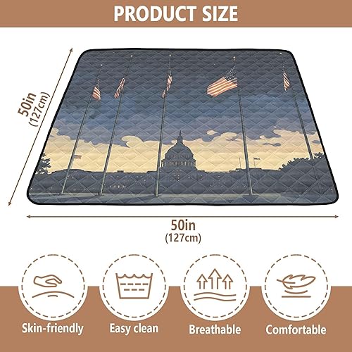 Miniatura 3 de Flags Buildings Large Sturdy Baby Gym & Activity Mat for Floor 1-Piecing Tummy Time Activity Mat for Baby Toddler Infant, 50'' x 50''