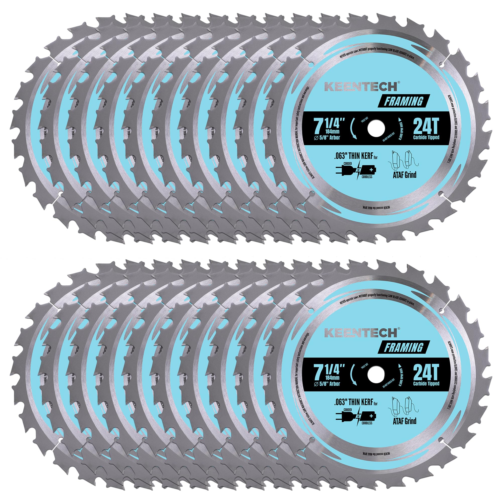 KEENTECH 7-1/4" Circular Saw Blades - 10 Pack -10