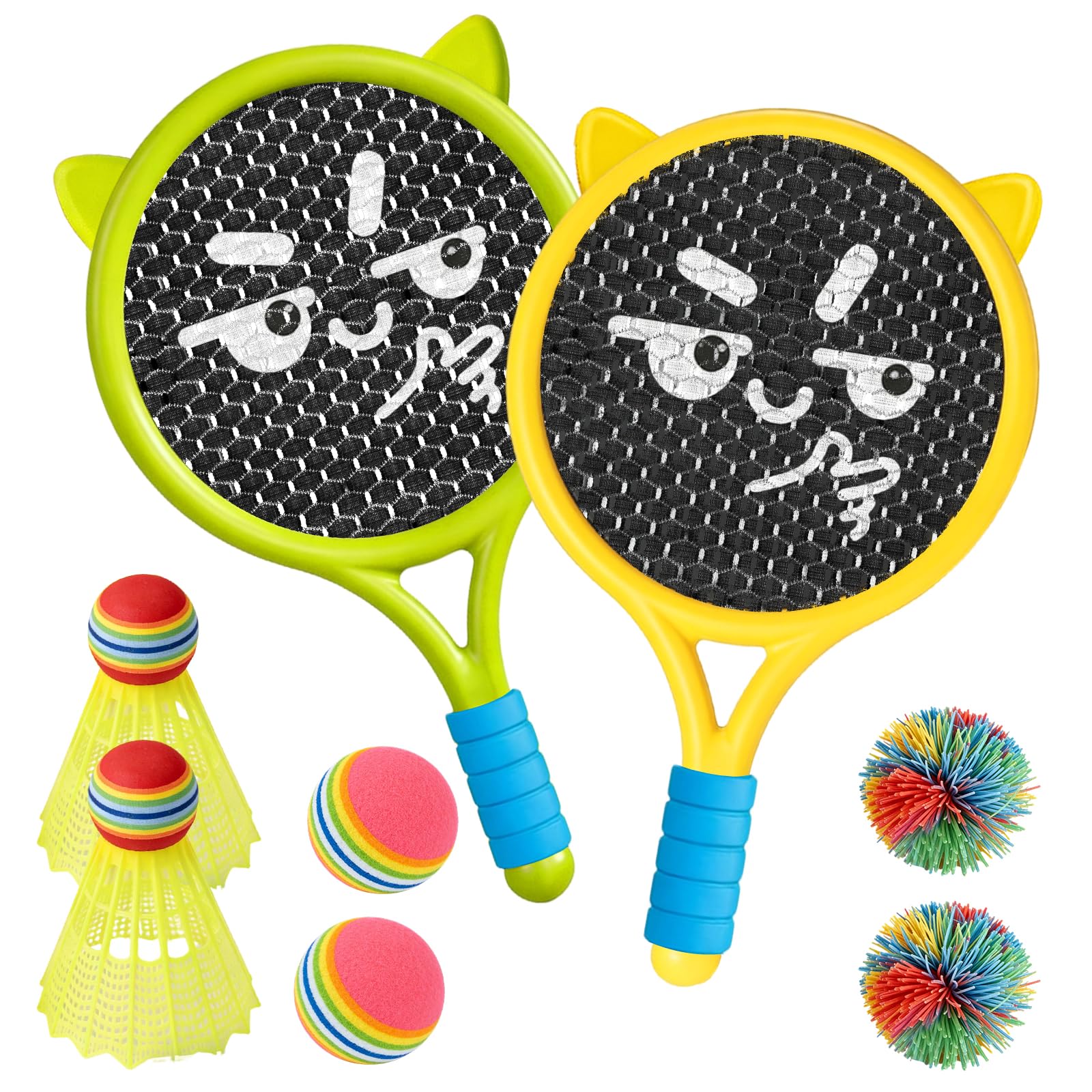 Kids Beach Bat and Ball, Tennis Rackets Set, Outdoor Garden Badminton Set