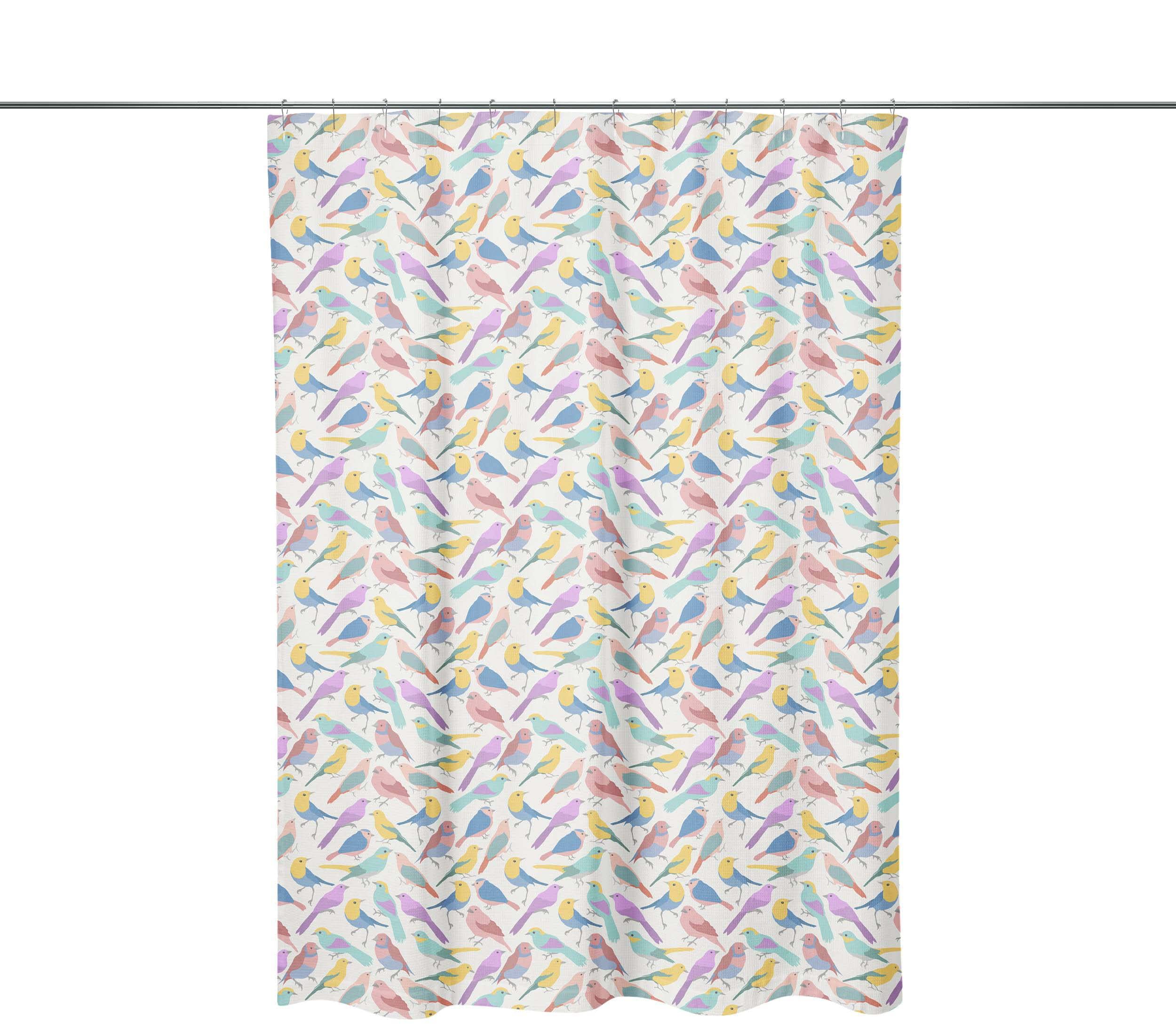 Bonamaison Digitally Printed Shower Curtain, 1 Piece 150x200 Cm - Designed And Manufactured in Turkey