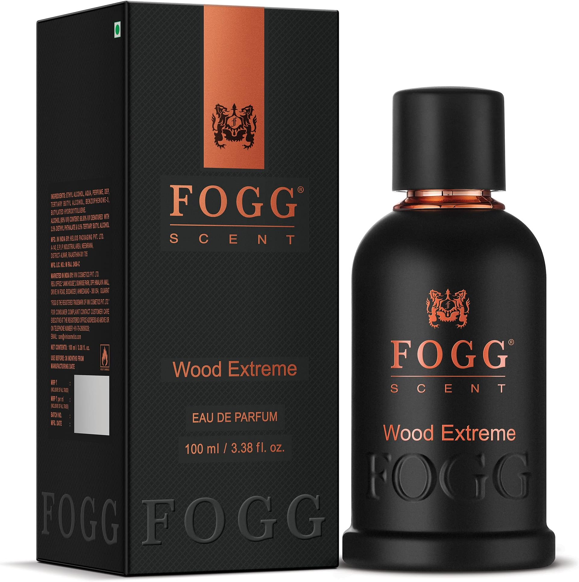 Fogg Scent Wood Extreme Perfume for Men, Long-Lasting, Fresh & Powerful Fragrance, Eau de Parfum, 100 ml