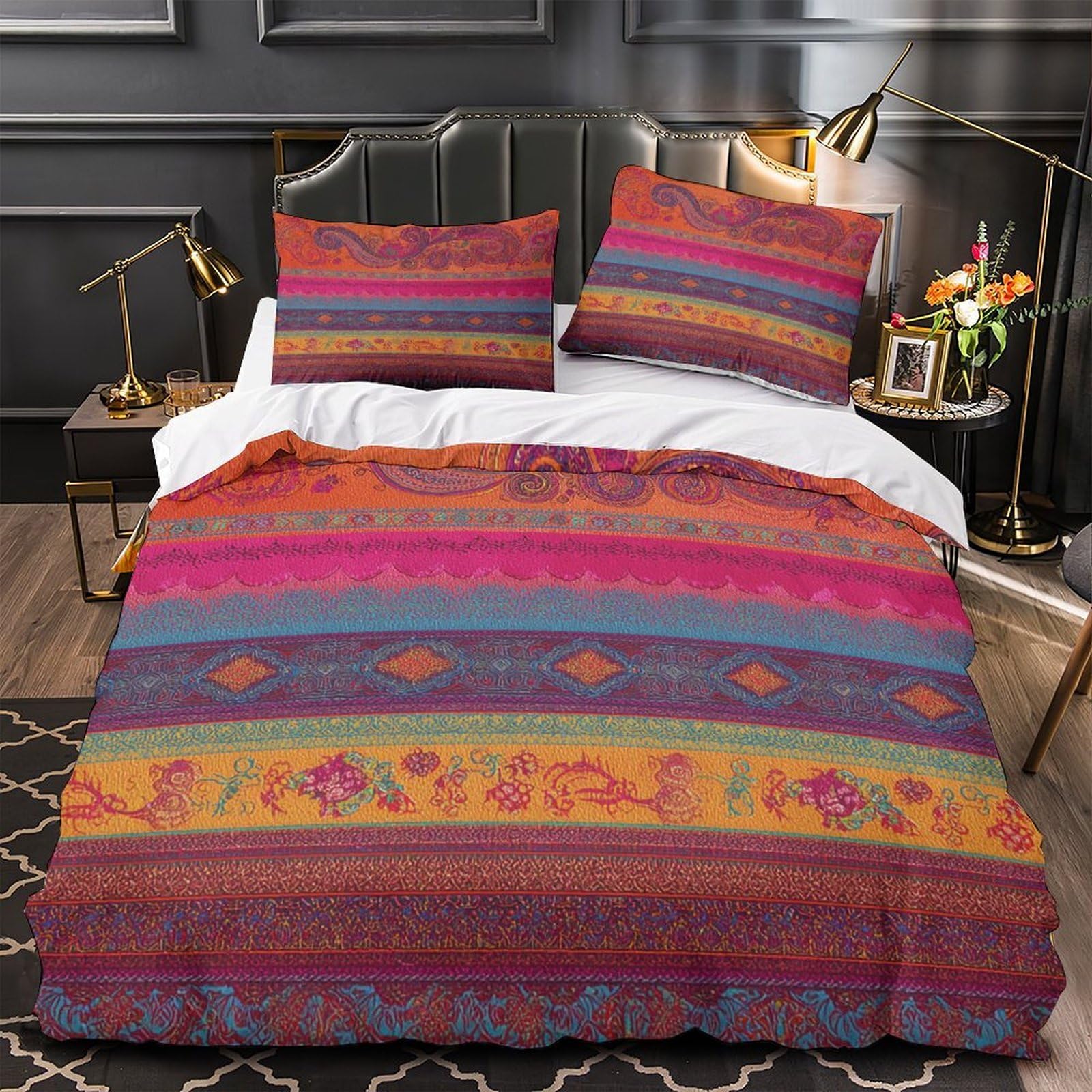 Housse de couette 3D fermeture éclair pour enfiler votre couette sans effort