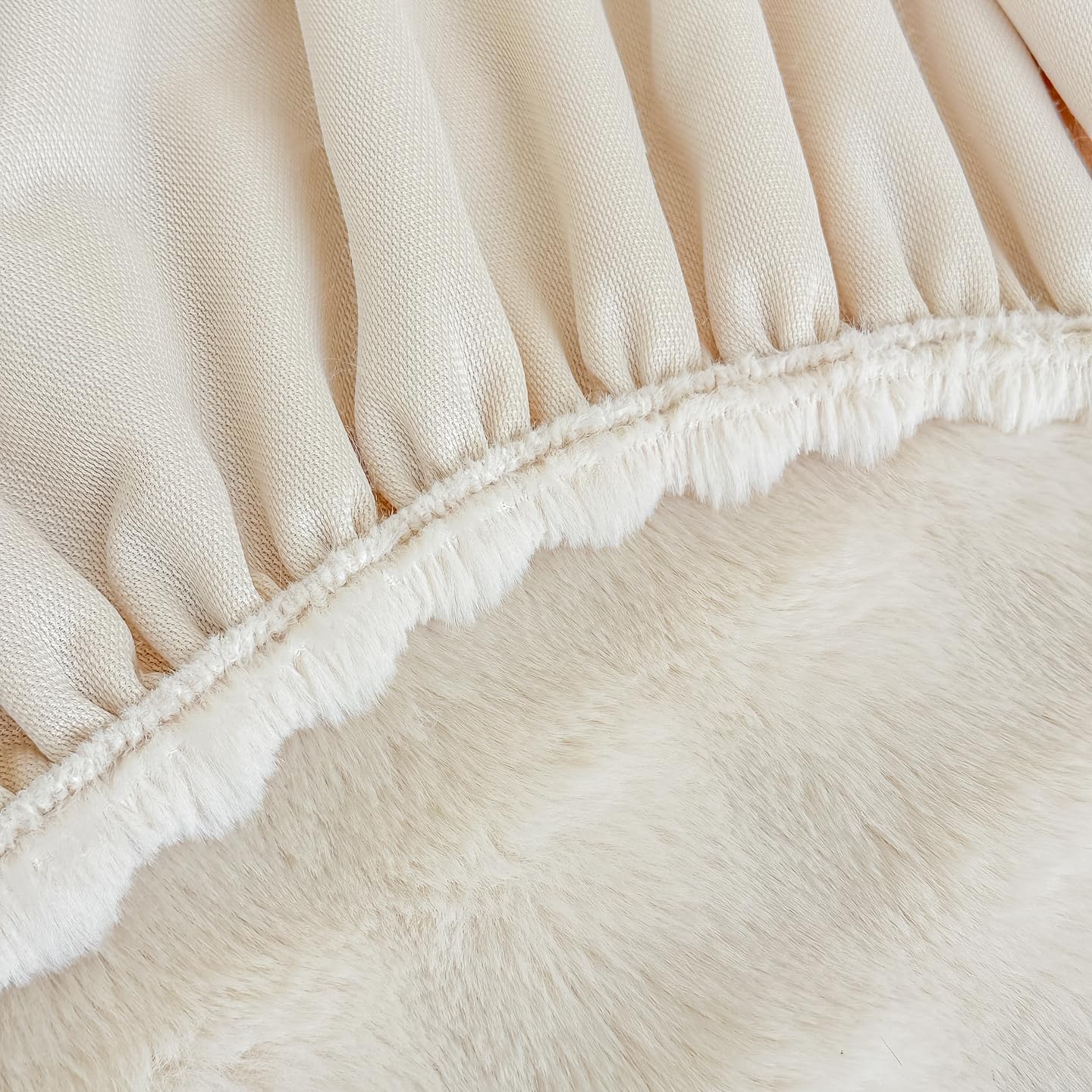 Kid Rabbit Plush White Full 3 PC Bread Grid Sheet Set with Extra Soft Plush Velvet Flannel Fluffy Fuzzy (Fitted Sheet x 1, Pillowcase x 2)