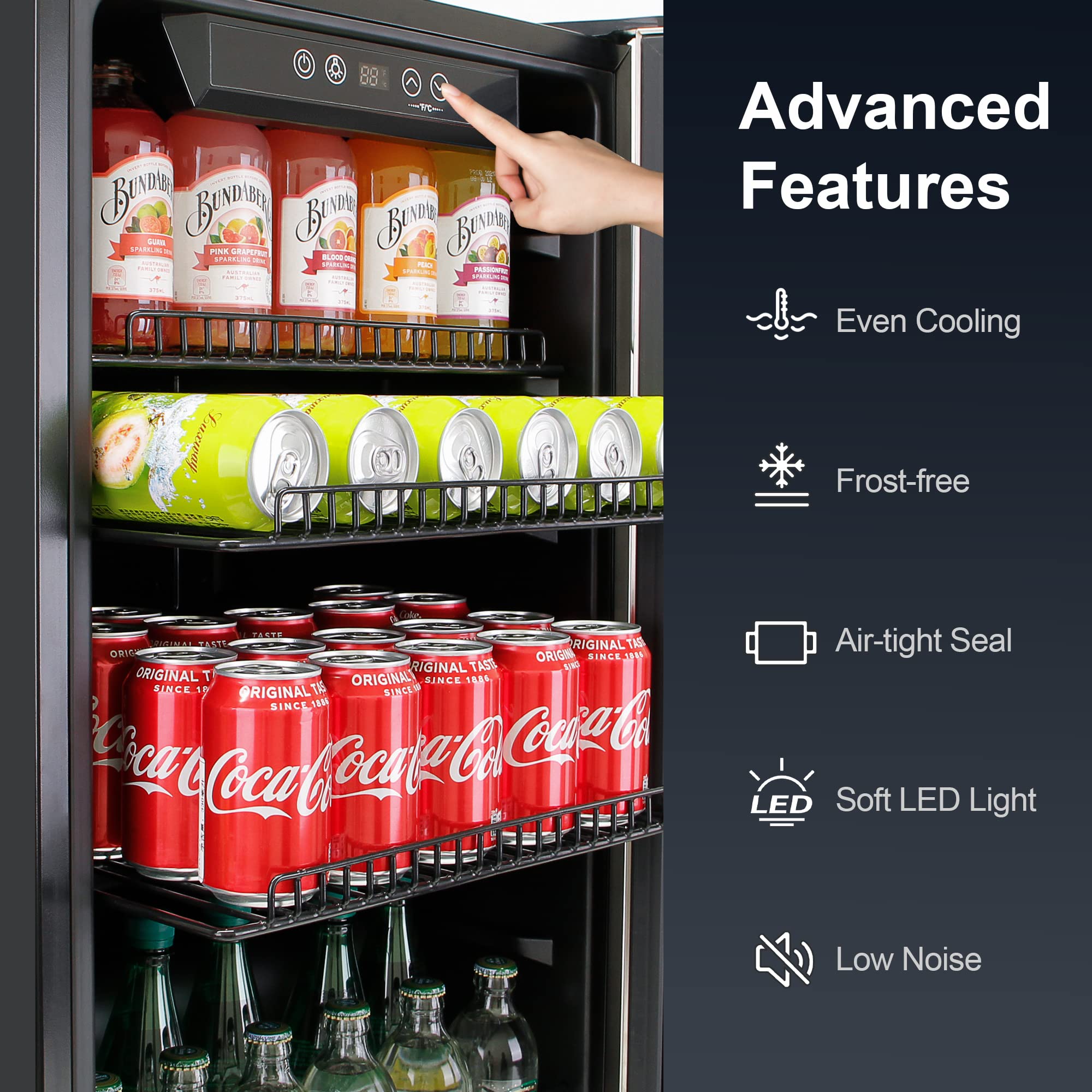 Buy CROWNFUL Mini Fridge Cooler, 126 Cans Beverage Refrigerator with