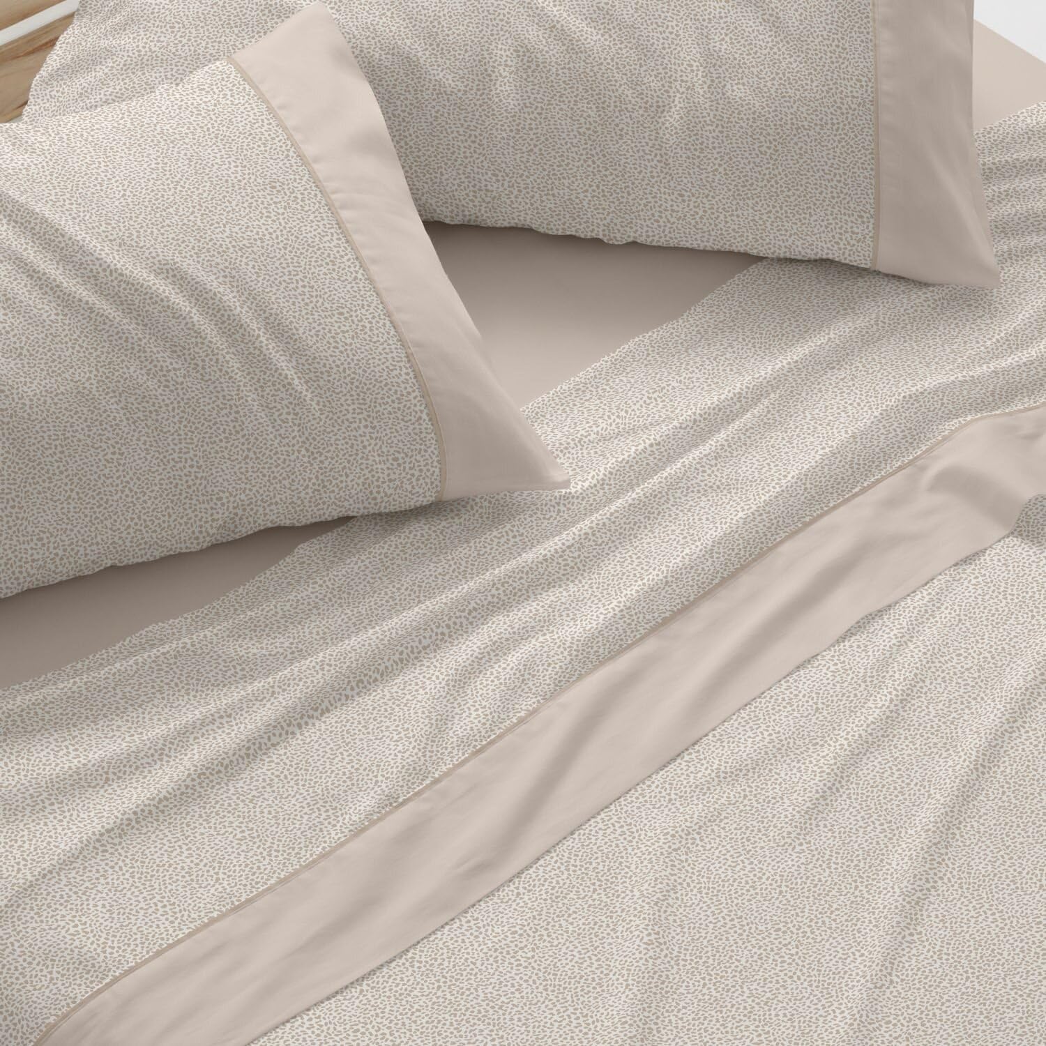 Burrito Blanco | Juego de sábanas | Cama de 135cm. (+Medidas Disponibles) | Diseño 047 | Color Arena (135x190/200cm.)