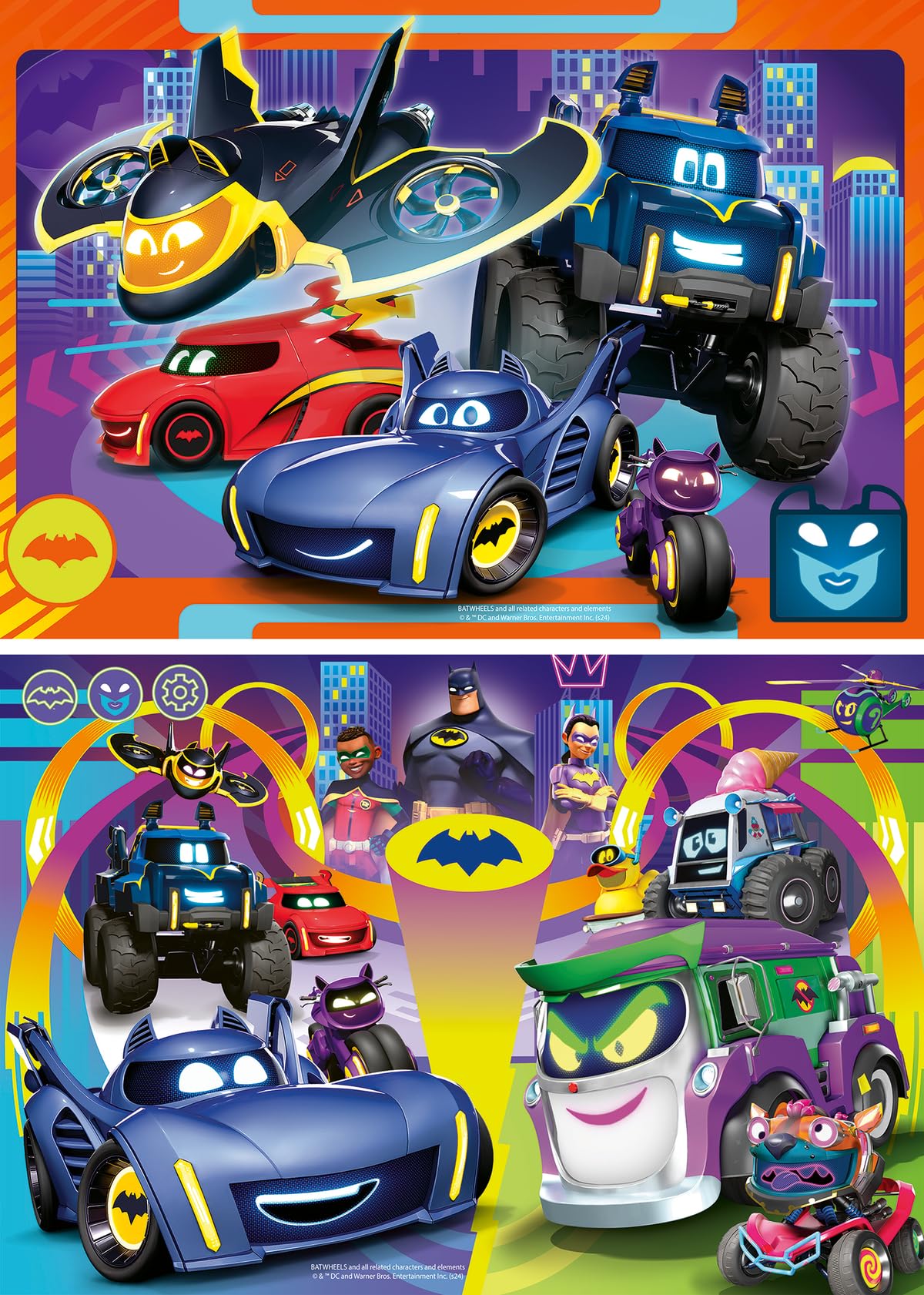 Ravensburger Batman Batwheels Jigsaw Puzzles for Kids Age 3 Years Up - 2x 24 Pieces - Educational Toddler Toys and Games