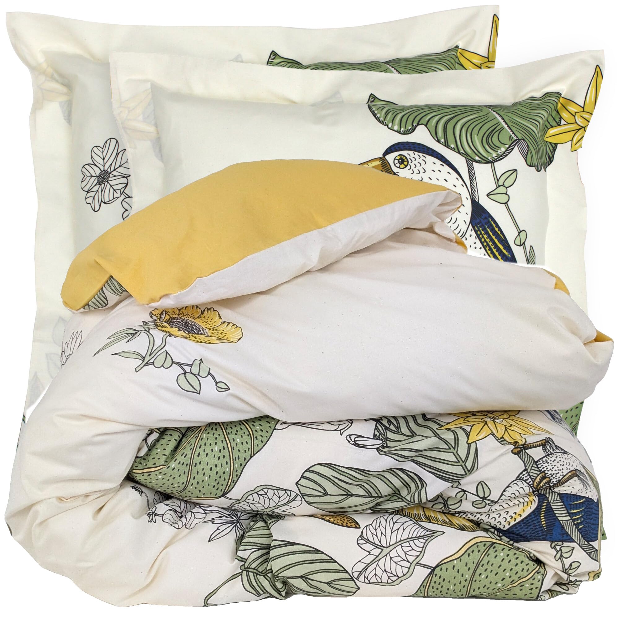 Komplet pościeli 260x240 cm 100% Cotton Toco Green 3 sztuki