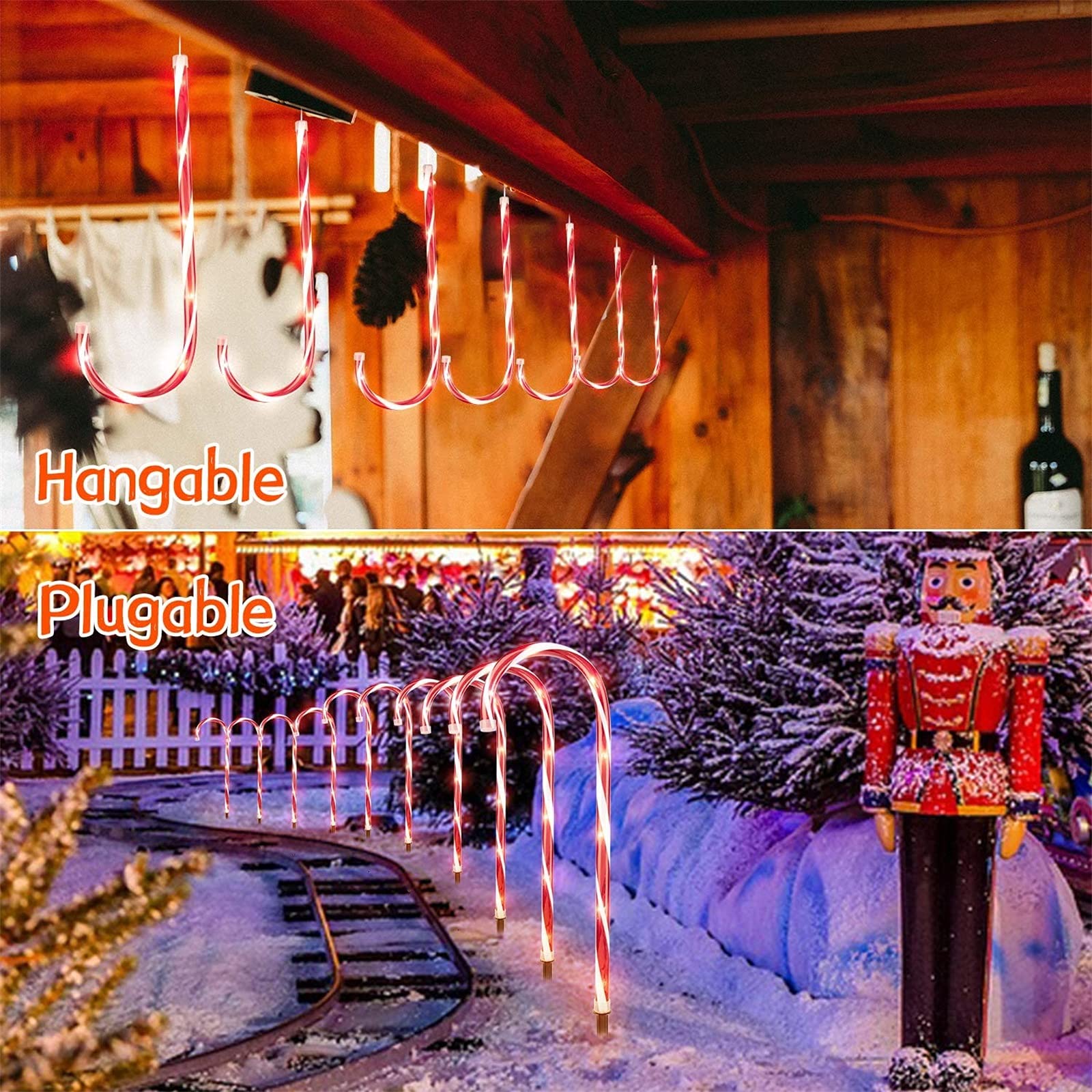 Candy Cane LED Natale Candy Cane Natale Decorazione Inverno Catena Di Luce | Leroy Merlin