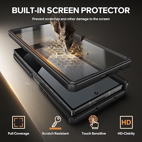 Miniatura 7 de TONGATE Funda para Samsung Galaxy S24 Plus, con protector de pantalla de vidrio templado, protección de cuerpo completo, grado militar, a prueba de