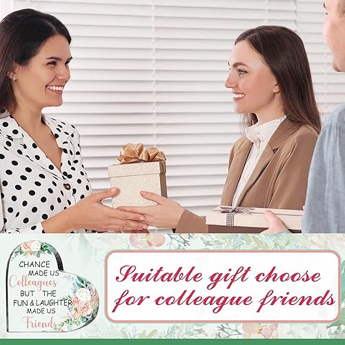 Miniatura 7 de Bucherry Regalos de Navidad para compañeras de trabajo para mujeres, Chance Made Us Colegas Amigas Regalo Inspirador de Cumpleaños para Compañeras
