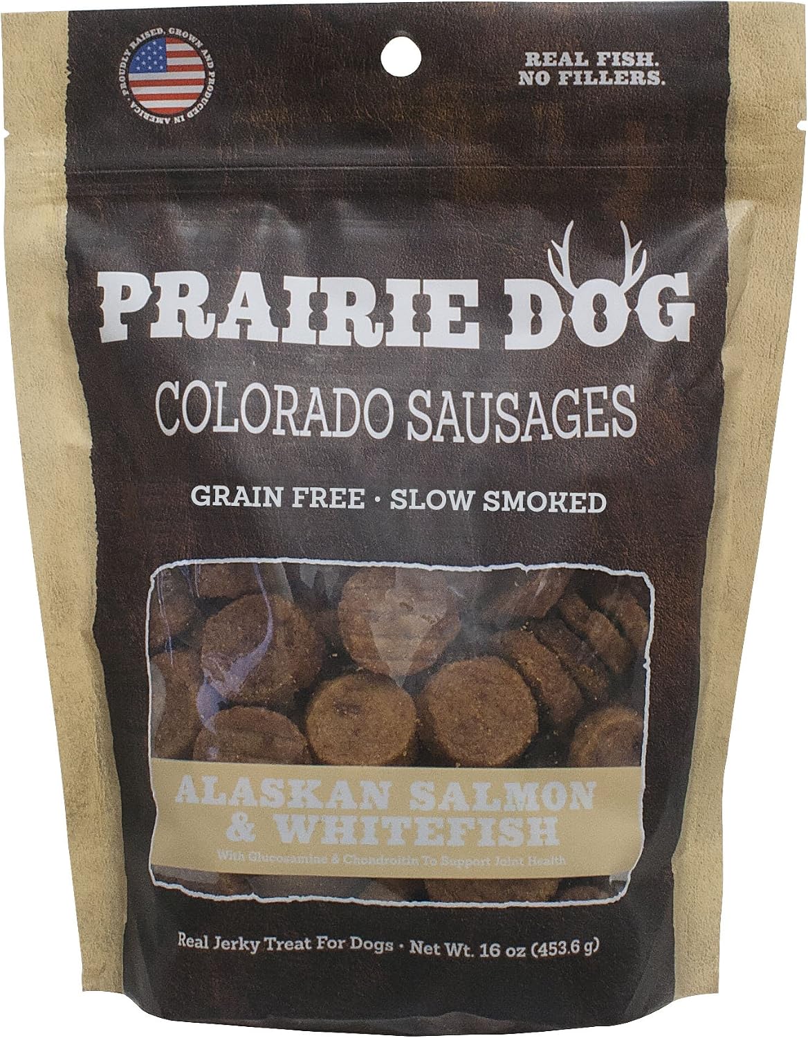Prairie Dog Pet Products Colorado Sausages, 16 Oz., Alaskan Salmon And Whitefish