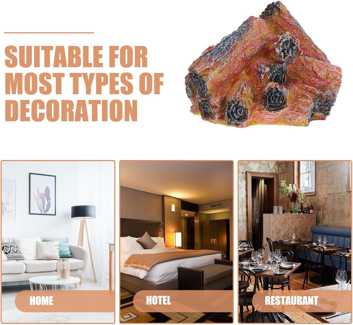 Led Simulation Charcoal Flame Lamp: Battery Powered Simulated Flame Effect Light - Realistic Log Led Fireplace for Indoor/Outdoor Easter Camping Home Decor