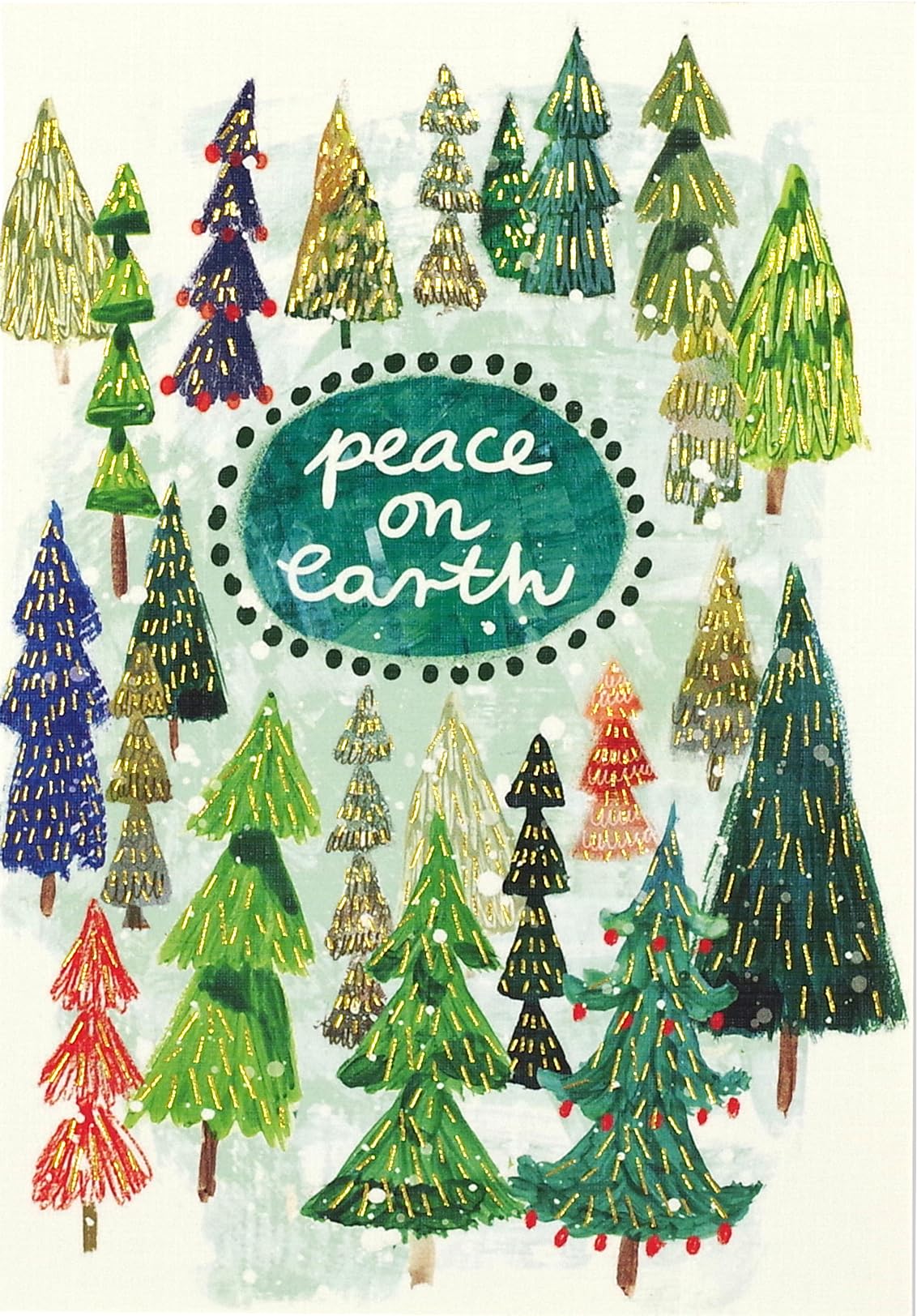 Festival of Trees Small Boxed Holiday Cards (Christmas Cards, Greeting Cards), Multi-coloured, 3.5 inches x 5 inches