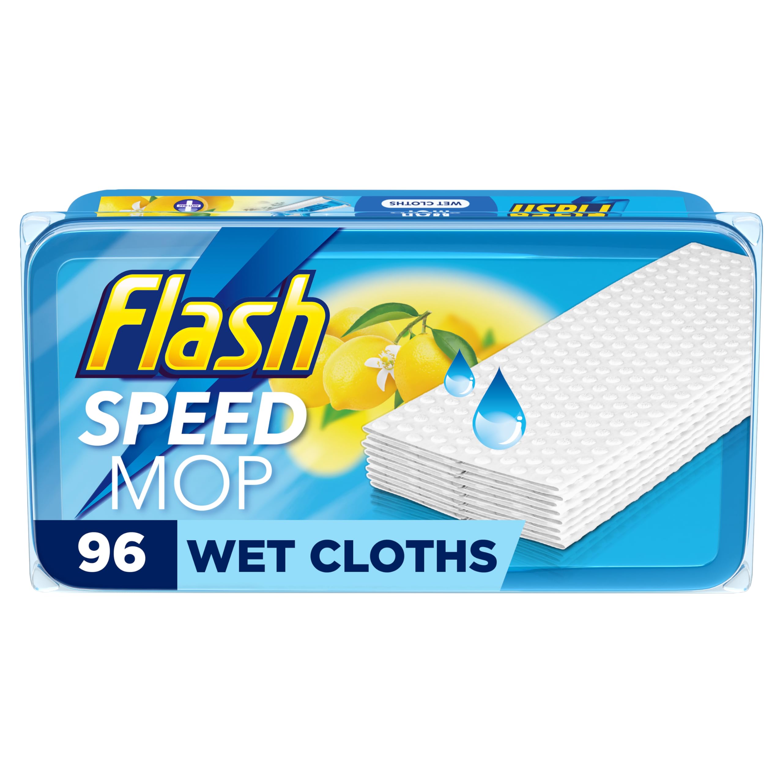 Flash Speedmop Wet Floor Cleaning Wipes, 96 Cloths 24 count (Pack of 4)