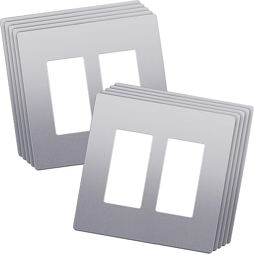 Vista 36 de LIDER - Cubierta decorativa de interruptor con acabado mate, placa de pared sin tornillos, tamaño mediano, 3 bandas de 4.88 x 6.77 pulgadas