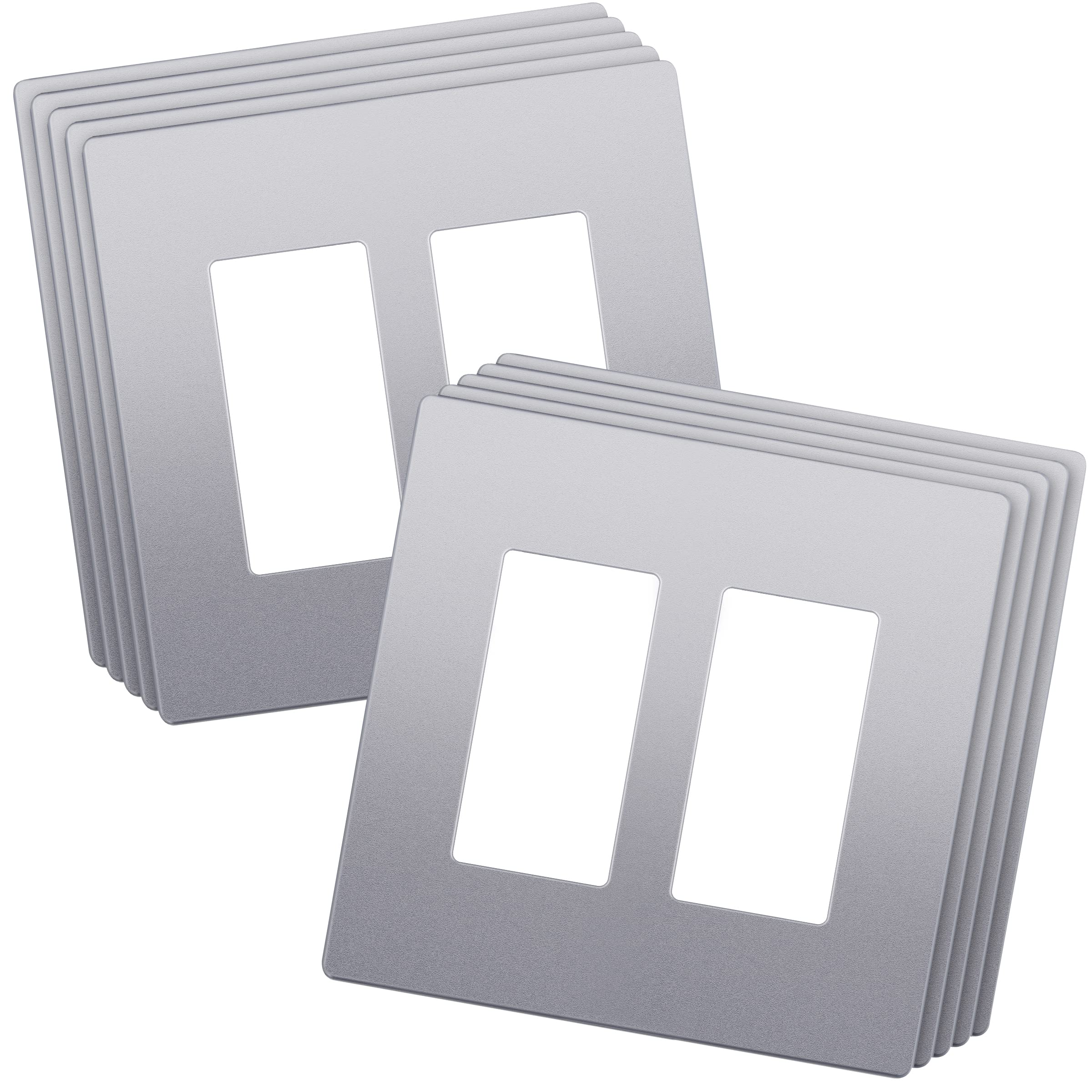 LIDER Matte White Wall Plates - Screwless & Durable -19