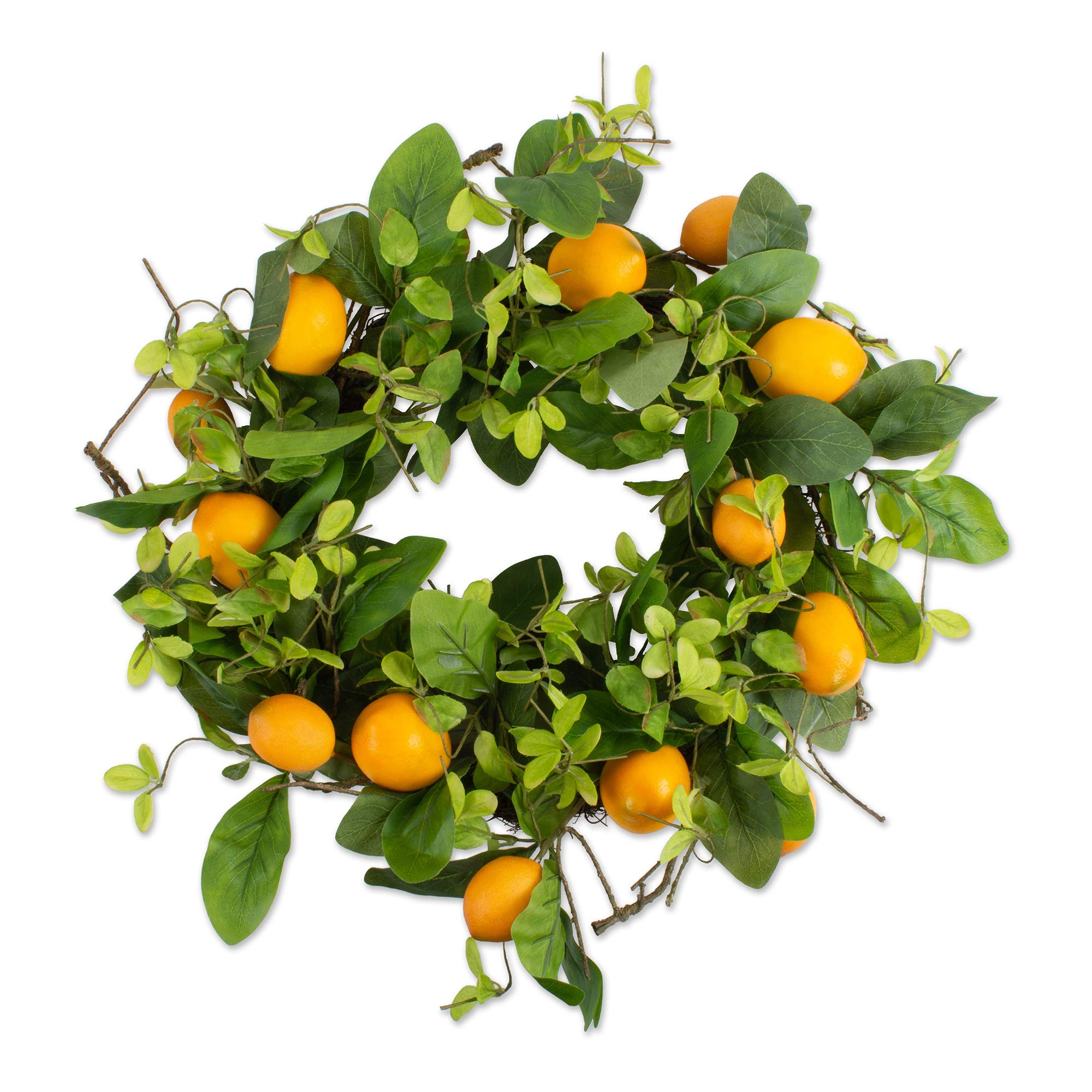DIISpring & Summer Decorative Wreath, 20" Diameter, Lemons