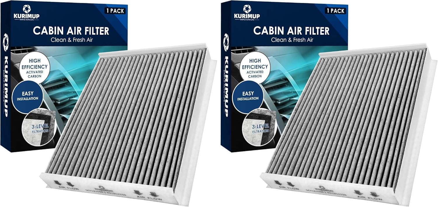 KURIMUP Cabin Air Filter,Replacement for CP150（CF12150）,Premium Cabin filter with Activated Carbon, Fit for Expedition, F150/F250 Super Duty/F350 Super Duty, Navigator (2 pack)
