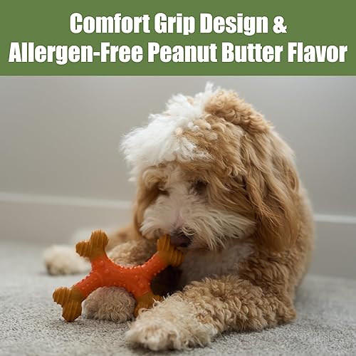 Miniatura 8 de SPOT Bam-Bones Dental X-Bone - Hecho con fibra de bambú y un centro de goma masajeadora, masticable duradero para perros masticadores ligeros y