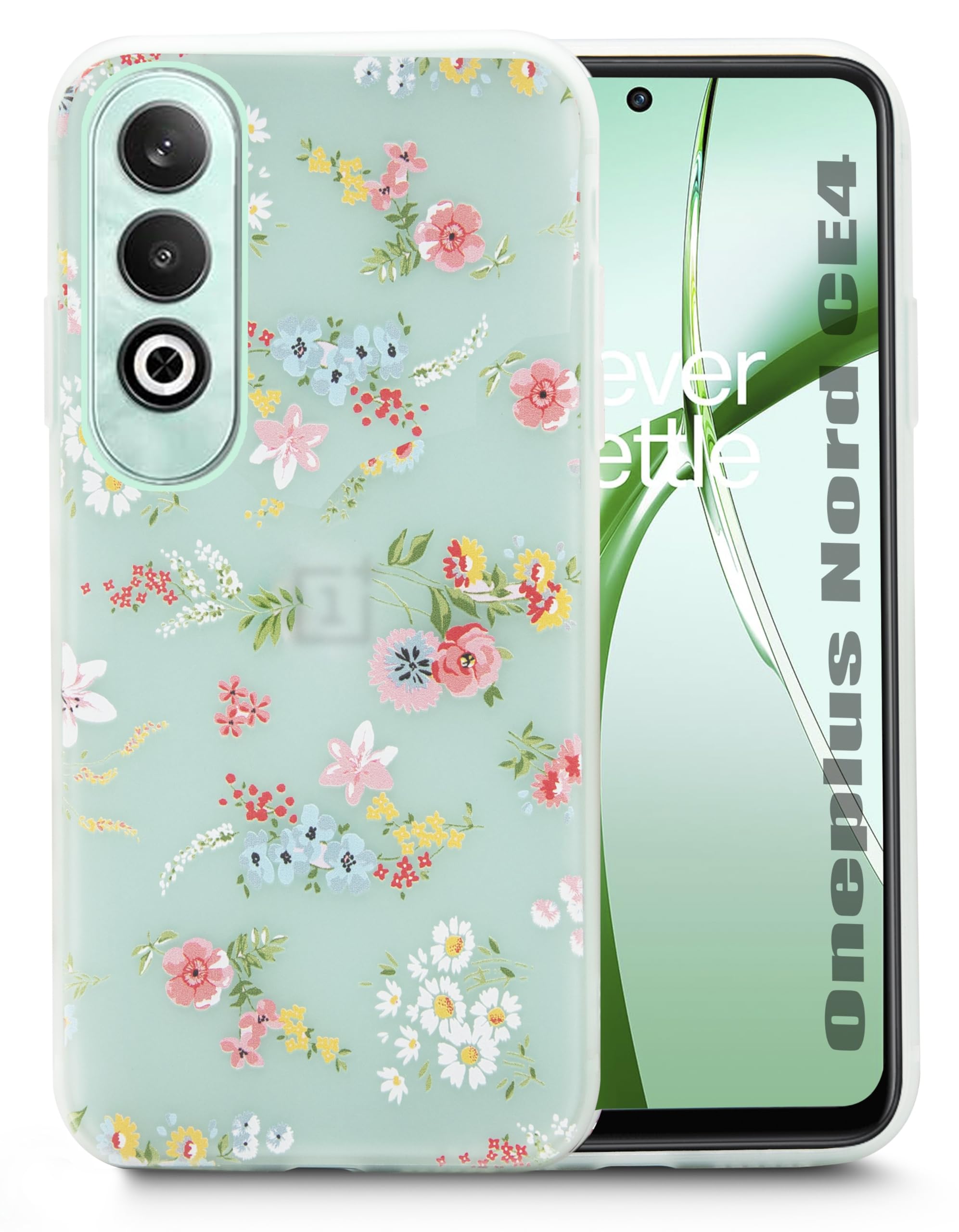 SQUIF Silicone Back Case Cover For Oneplus Nord Ce4 5G For Girls|Flower Printed,White (B0D2TYLWPM) Amazon Price History, Amazon Price Tracker