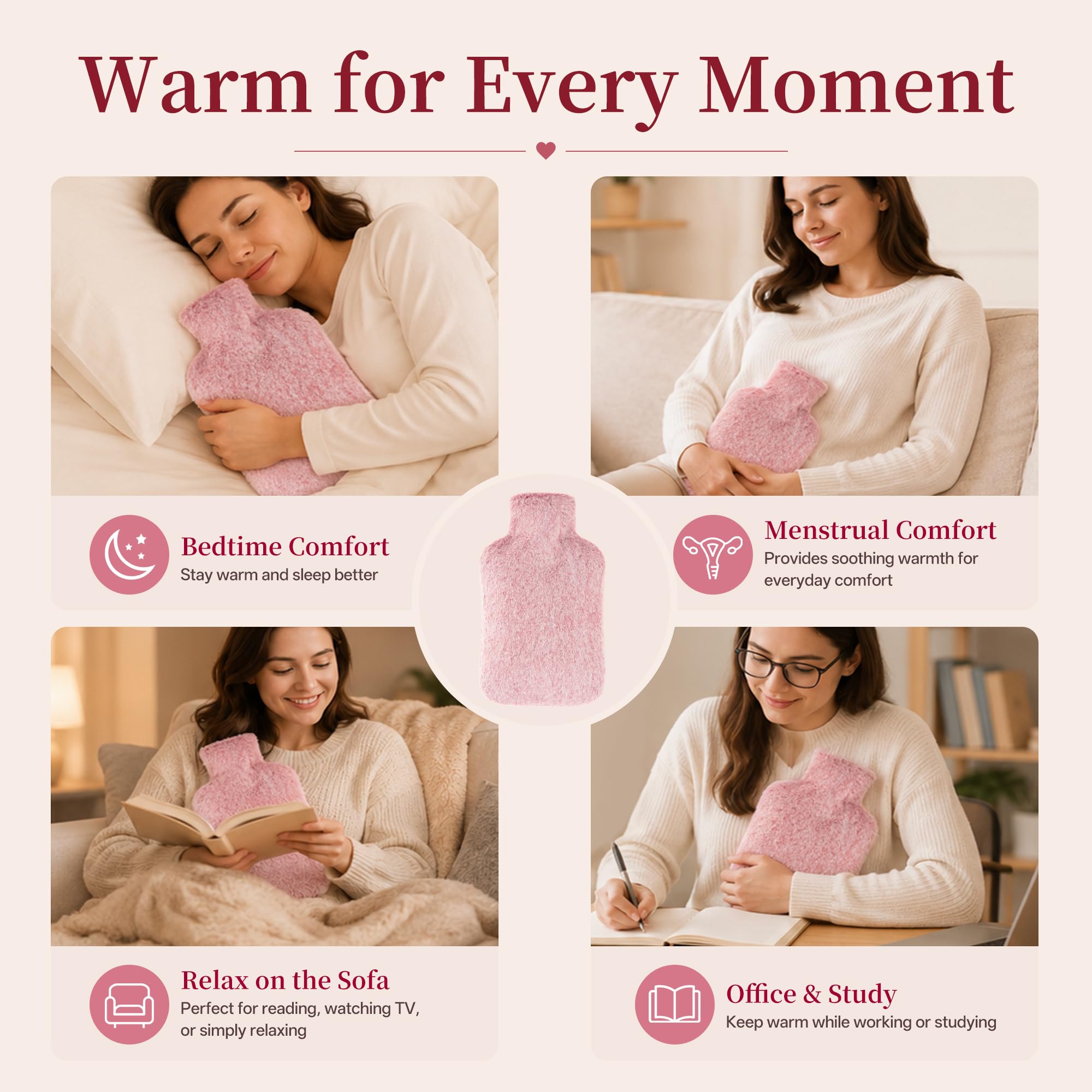 Luxury Hot Water Bottle - Pain Relief & Warmth -3 Luxury Hot Water Bottle - Pain Relief & Warmth -3