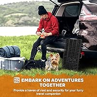 Vista 8 de Yaheetech Jaula para perros de doble puerta de 30 pulgadas con divisor para cachorros, perrera plegable de metal con bandeja extraíble, jaula