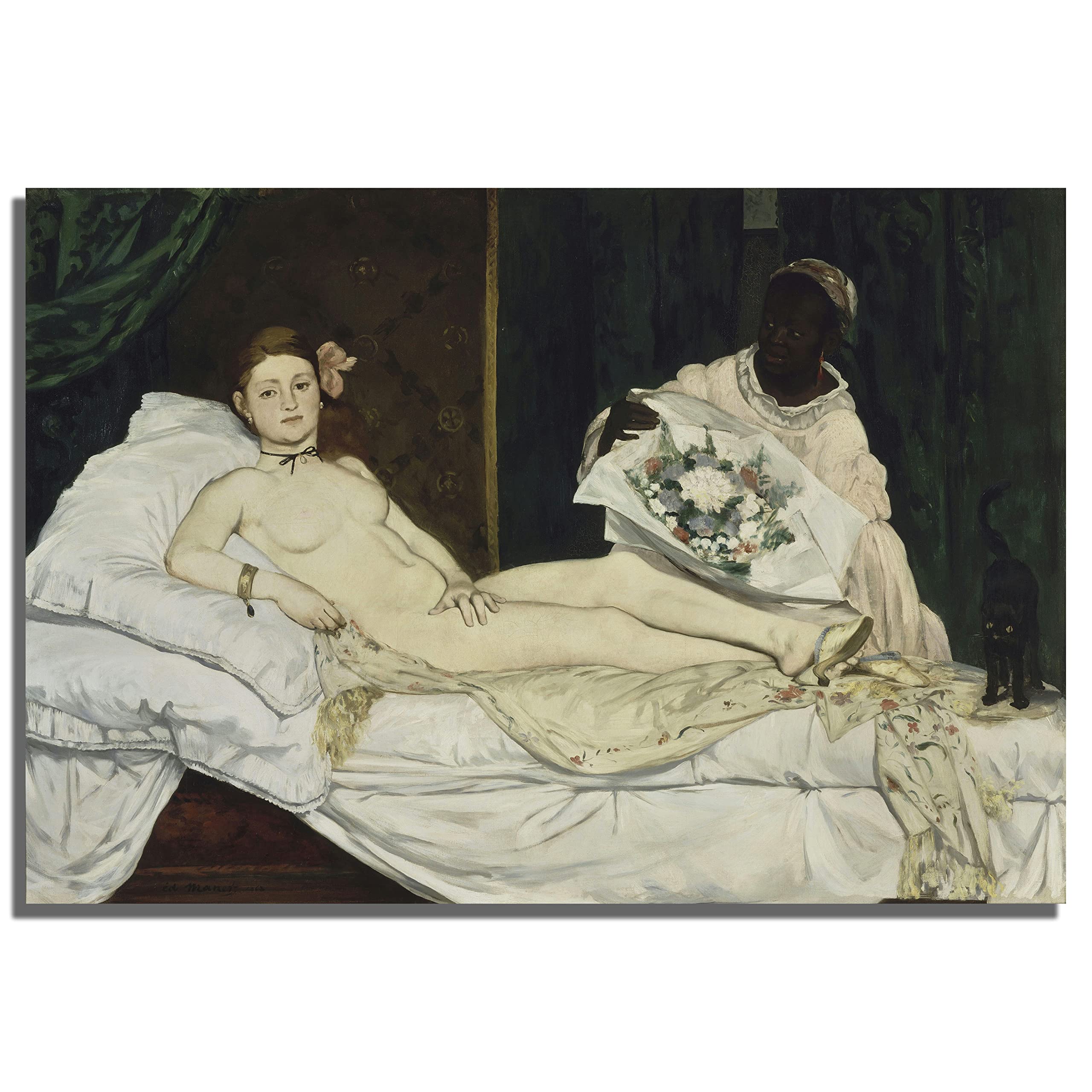 Olympia by Edouard Manet Wall Art Print Poster - 61 x 42cm - Perfect for Home or Office Decor Reproduction Unframed