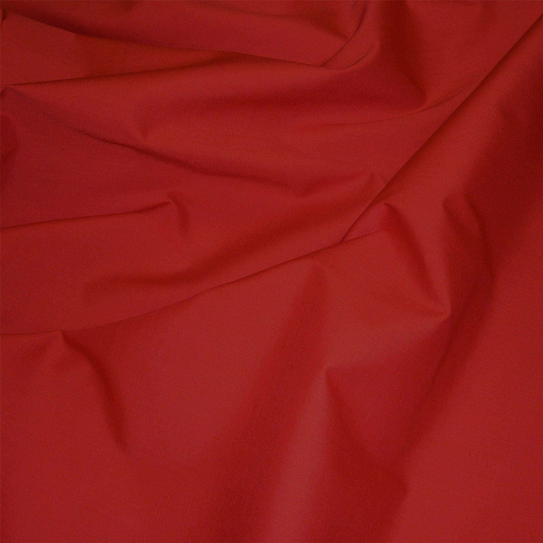 Plain Dyed Poplin Quality Red Polycotton Fabric (Per Metre)