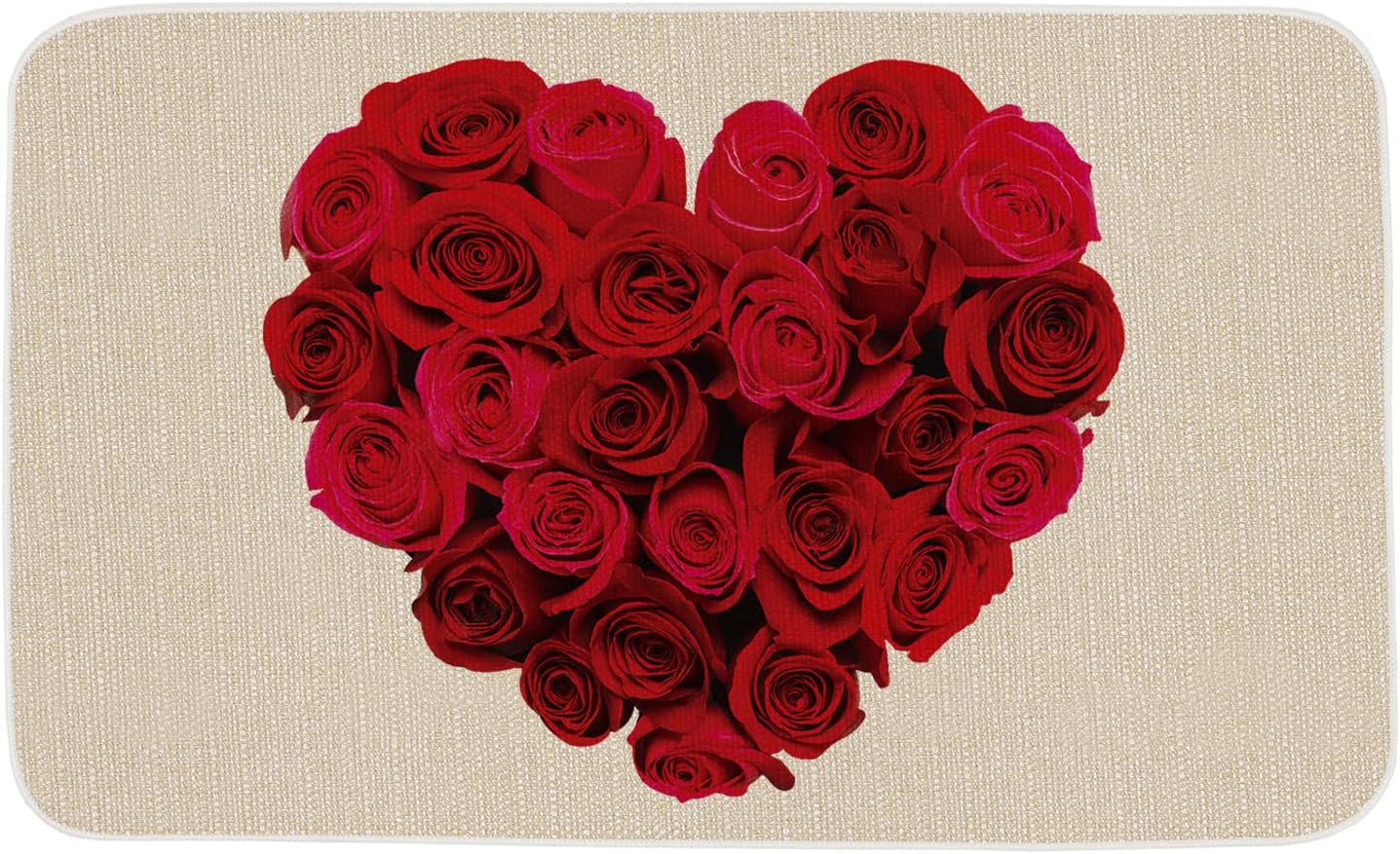 ONWAY Valentines Day Decorative Door Mat Rose Heart Love