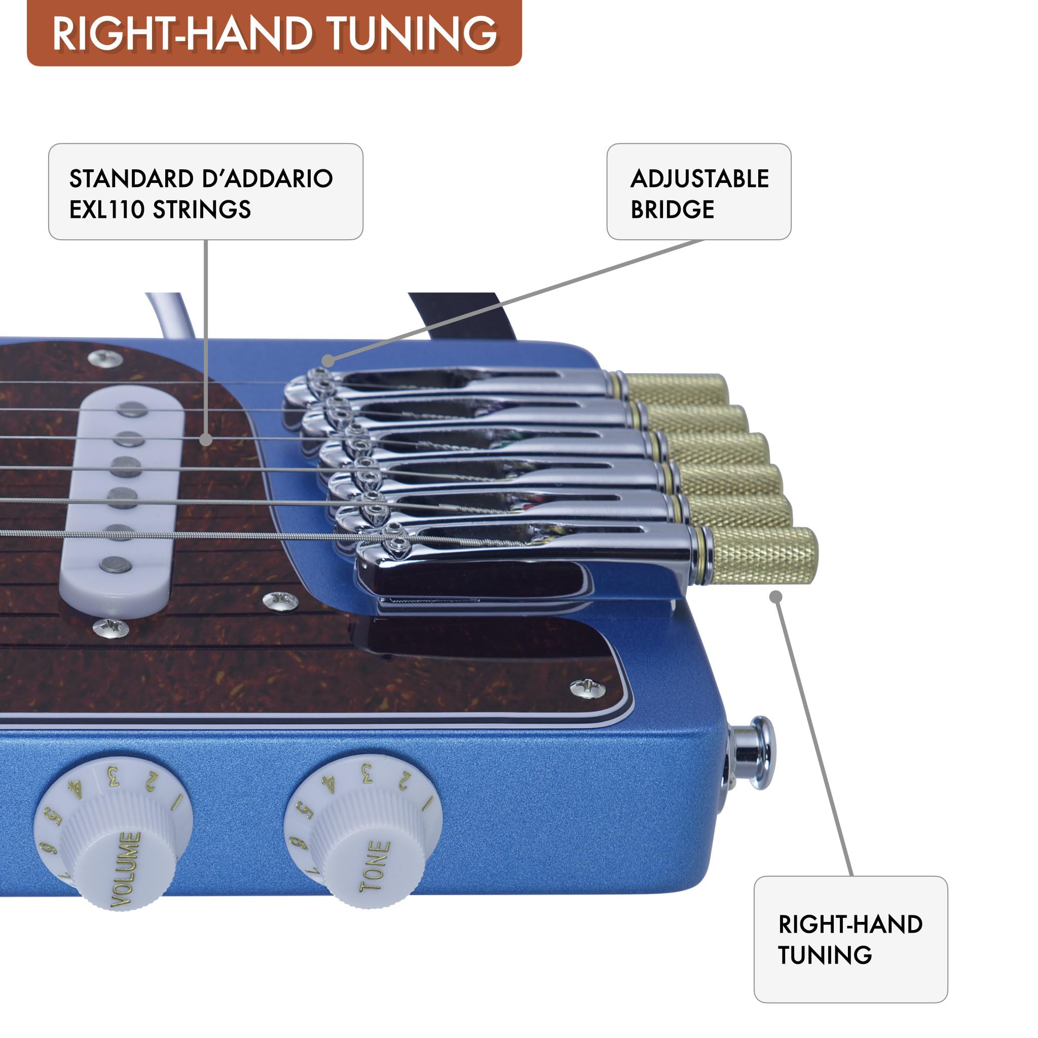 Traveler Guitar - Ultra-Light Electric Deluxe - Satin Blue Metallic
