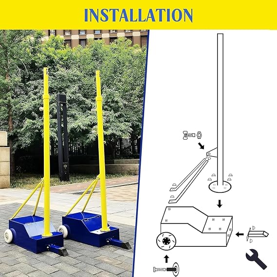 Indoor Volleyball Net, Heavy Duty Volleyball Net with Poles,Adjustable 4 Heights of 5ft-6.8ft with Wheels,for Backyard Outdoor School Gym