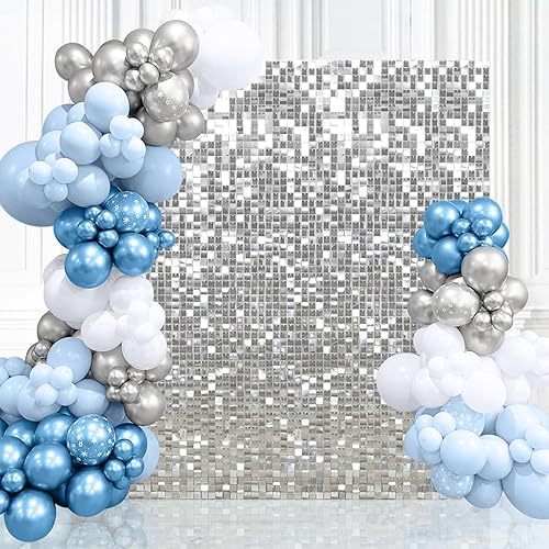 Telón de fondo de pared plateado brillante con lentejuelas, para el día de San Valentín, telón de fondo de discoteca para bodas, despedidas de