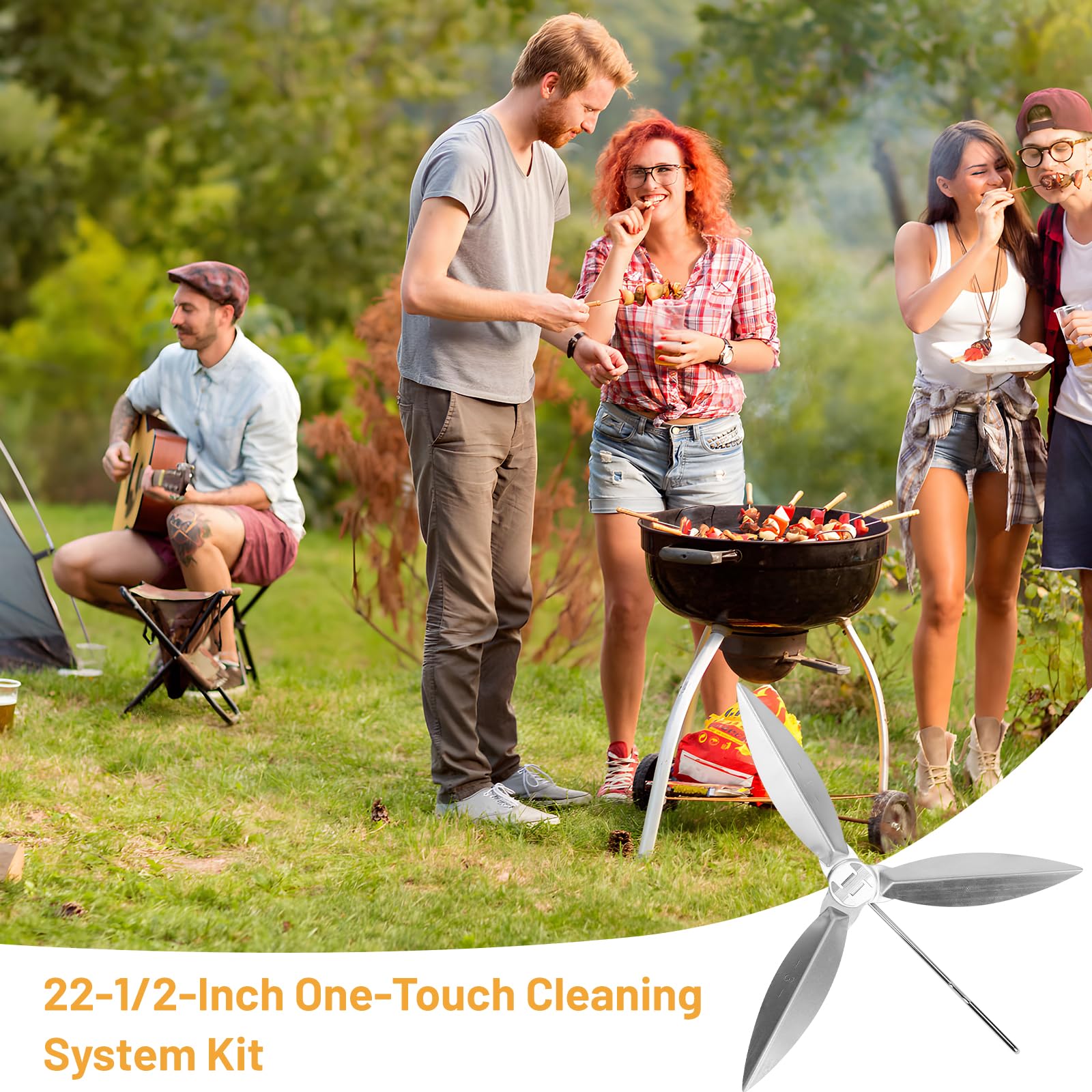 Kit Pulizia One-Touch Per Barbecue Weber 57cm - Ricambio Originale, Con Pale E Guida - Foto 12