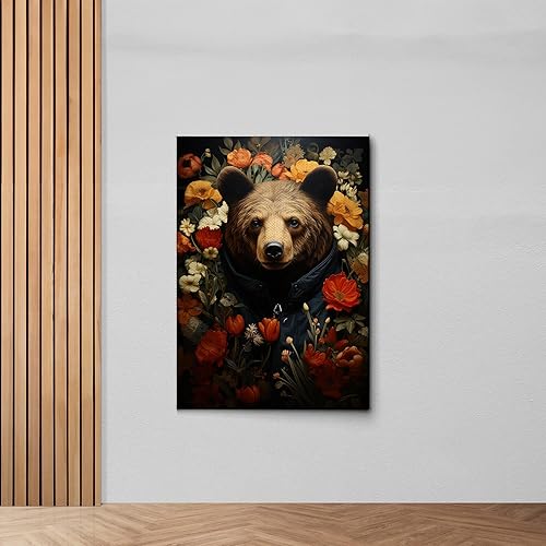 Miniatura 6 de Bear, Moon, And Star Nature Art Print, Folk Art, Bear Wall Art, Bear Wall Art Wood, Bear Wall Artwork, Moon Art, Decor Canvas, Art Decor