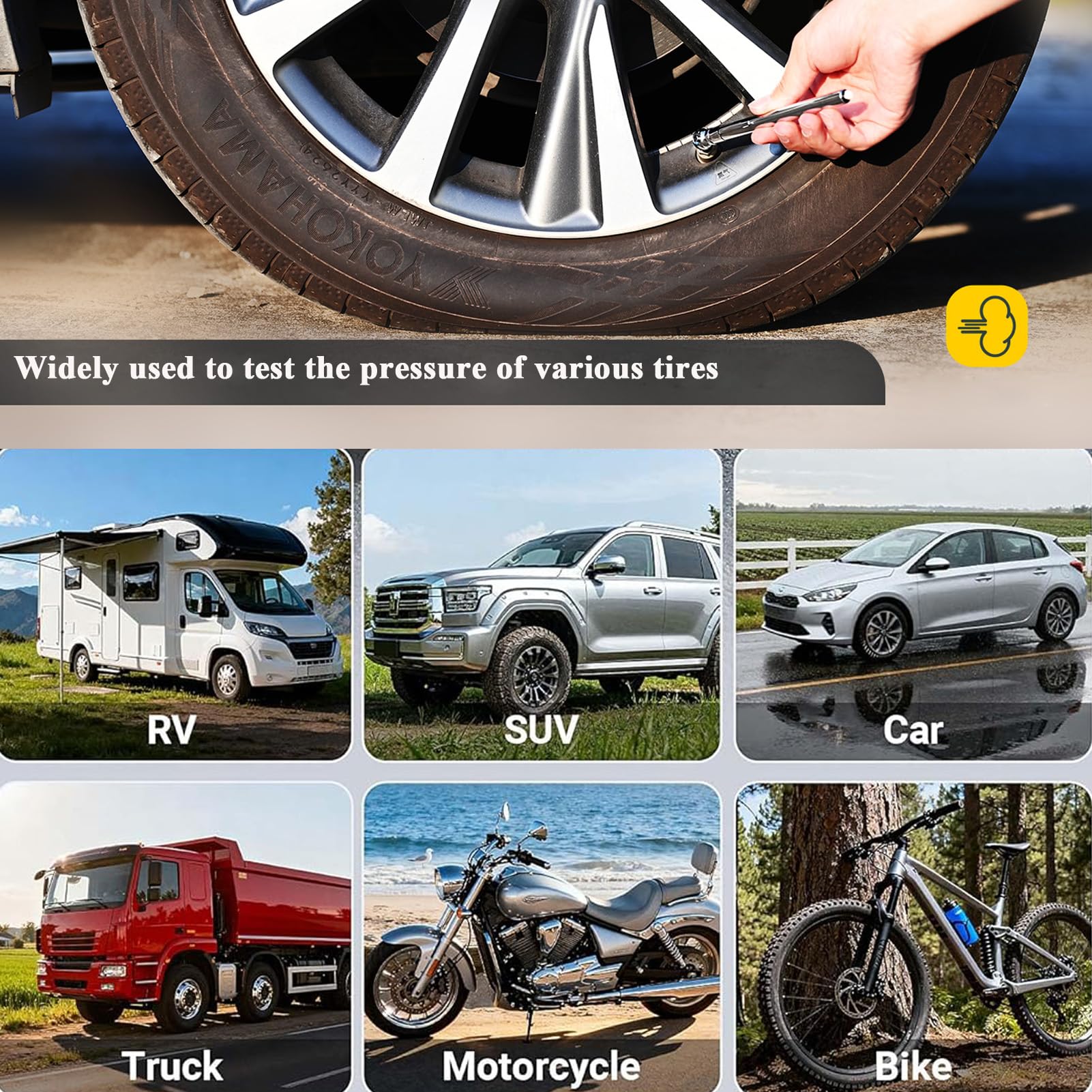 DuDuZui 60 Piezas Kit Repara Pinchazos Coche, Clavo de Goma para Neumáticos con Destornillador, para Coche, Moto, Bicicleta, Camión, con 1 Manómetro de Presión para Neumáticos a Lápiz (30S+30L) — view 8