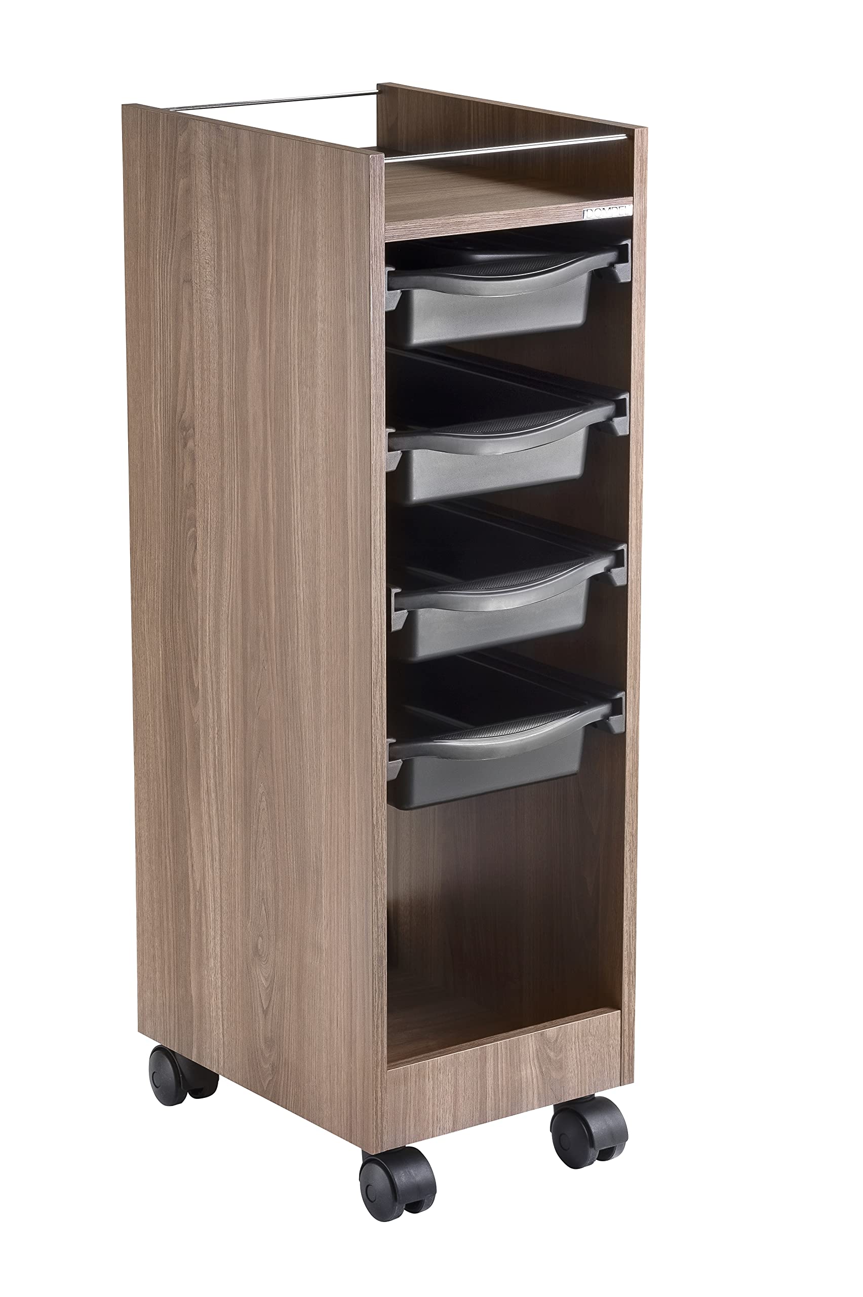 DOMPEL Carro de Mantenimiento Profesional Roma 4 Cajones con Ruedas - Marron Madera