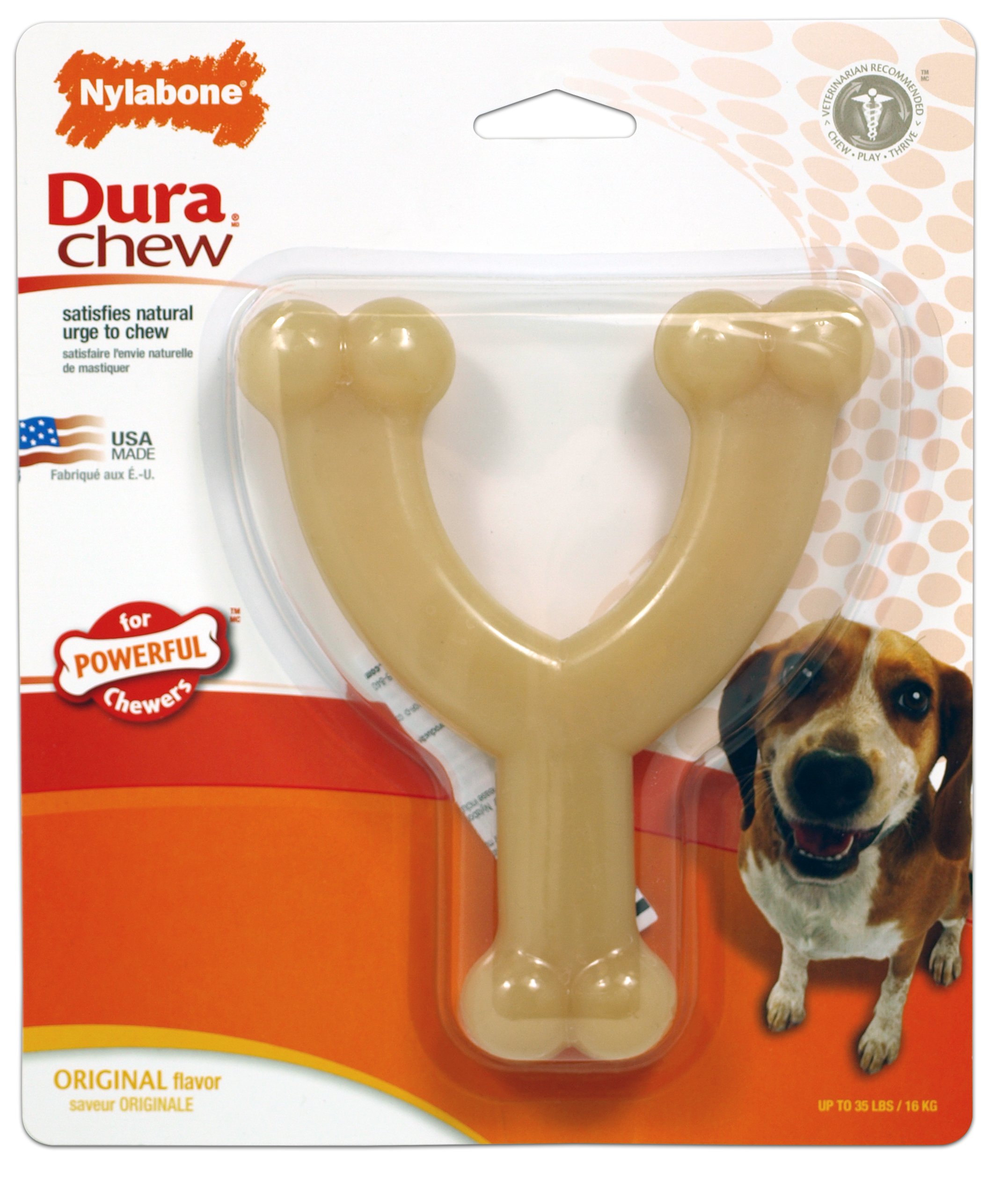 Nylabone Dura Wishbone - Giocattolo da masticare per cani, originale
