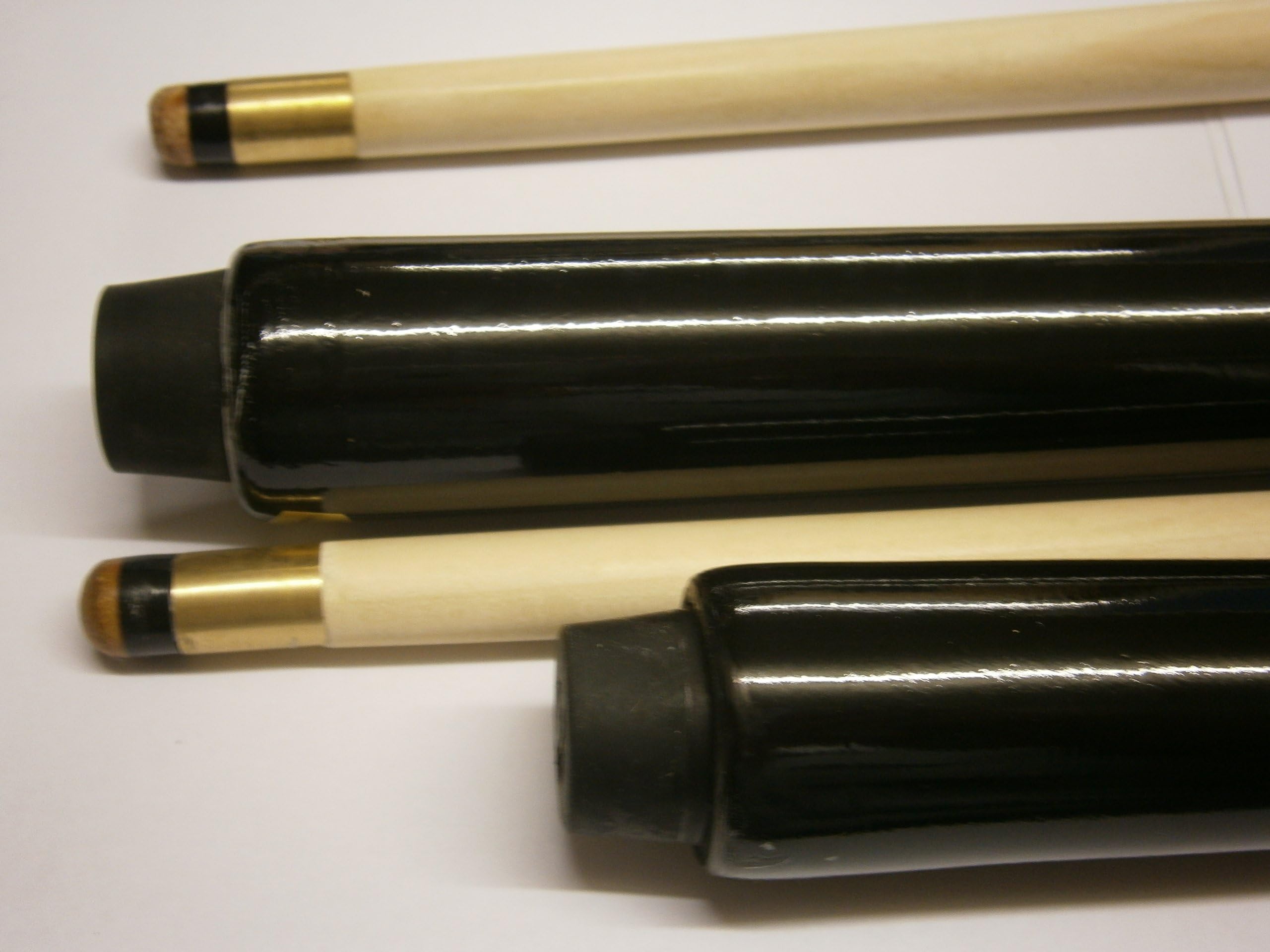 2 x 2 piece 48", 4ft, pool snooker cues - for kids & tight spaces