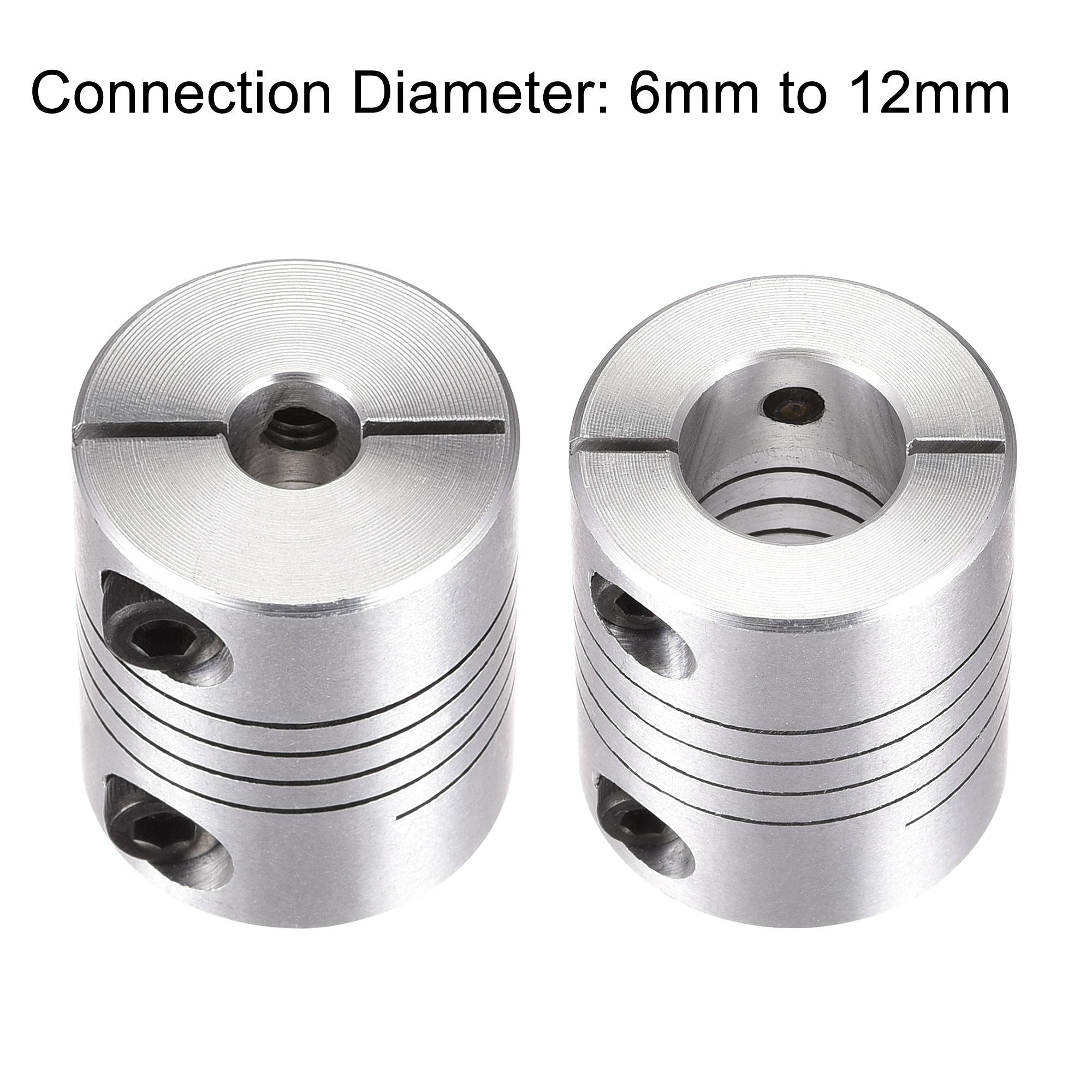 Raccord D'arbre En Aluminium | Diamètre Intérieur 6-12,7 Mm, Longueur 30 Mm - Pour Imprimante 3D, Robots, CNC - 2