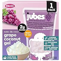 Vista 16 de Jubes Grape Nata De Coco Jelly Cubes (12.7 onzas, paquete de 3) – Cubos de jalea de coco de uva para sagú – Gel de coco en ingredientes de jarabe