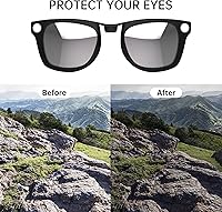 Vista 4 de 4 clips polarizados para Ray-Ban Meta Wayfarer y Gen 2 (RW4008/RW4012 Grande 53-22), clip de decoloración para Meta Wayfarer Gen 2 Protege tus ojos