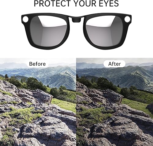 Miniatura 4 de 4 clips polarizados para Ray-Ban Meta Wayfarer y Gen 2 (RW4008/RW4012 Grande 53-22), clip de decoloración para Meta Wayfarer Gen 2 Protege tus ojos