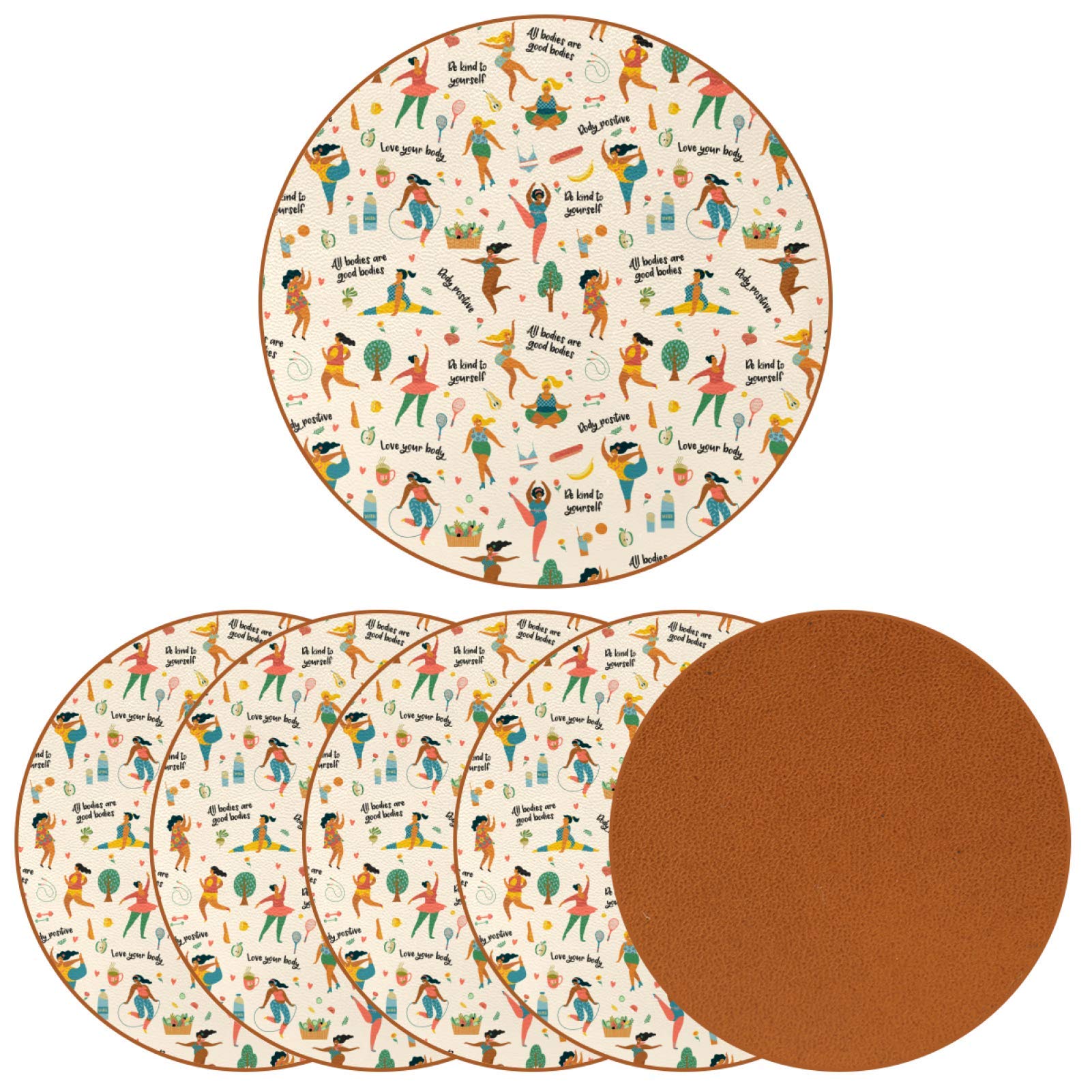 3 pezzi sottobicchieri in legno sottobicchieri per tazze sottobicchieri