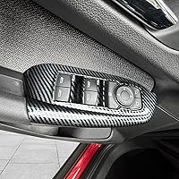 Vista 5 de YOUTOOCAR Panel de interruptor de ventana de puerta compatible con accesorios Chevy Trailblazer 2020-2025 (patrón de fibra de carbono)