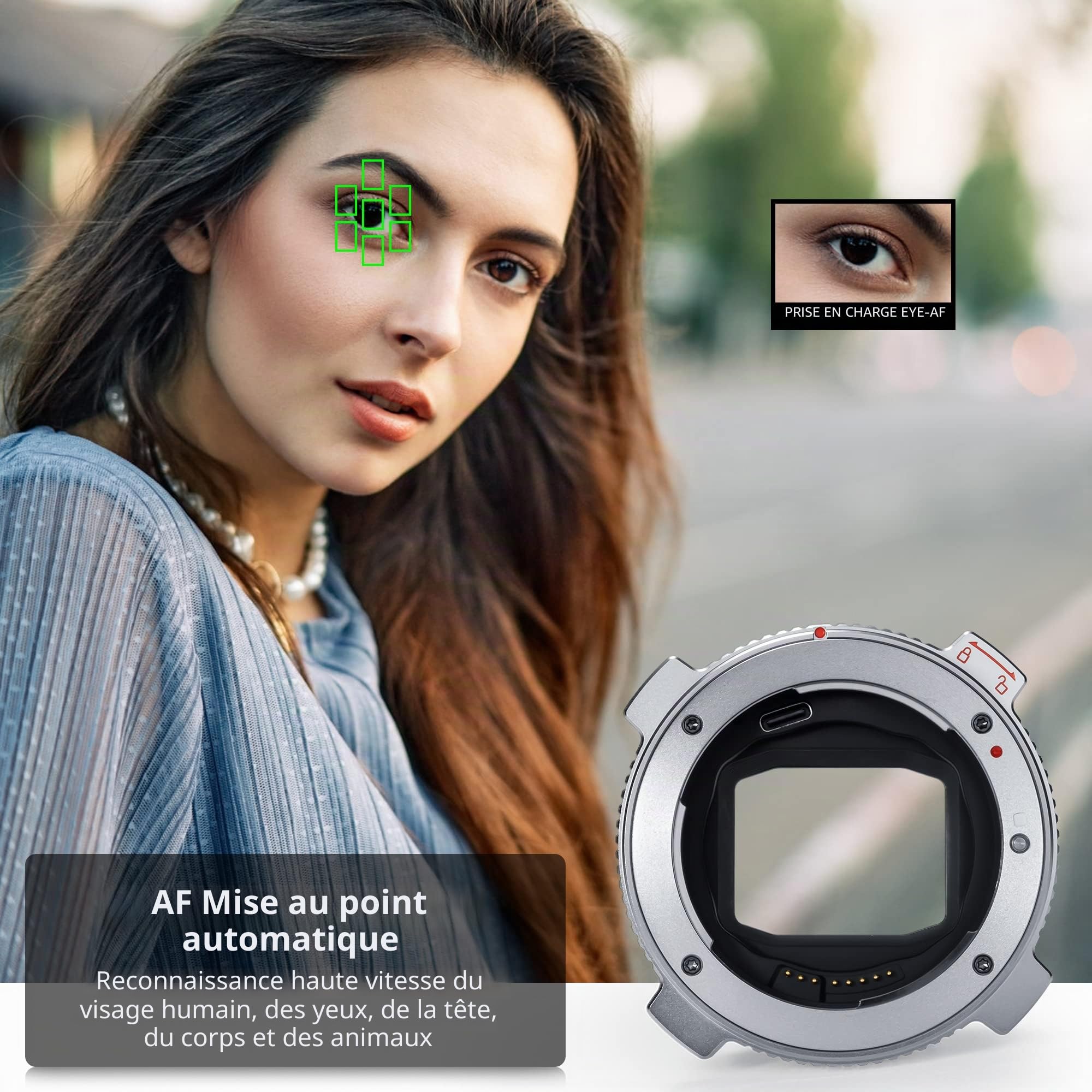 VILTROX EF-L Pro Adaptateur Monture d'objectif Compatible avec Objectif EF/EF-S vers Appareil Photo L Leica SL2/Lumix S1 S1H S5/Sigma