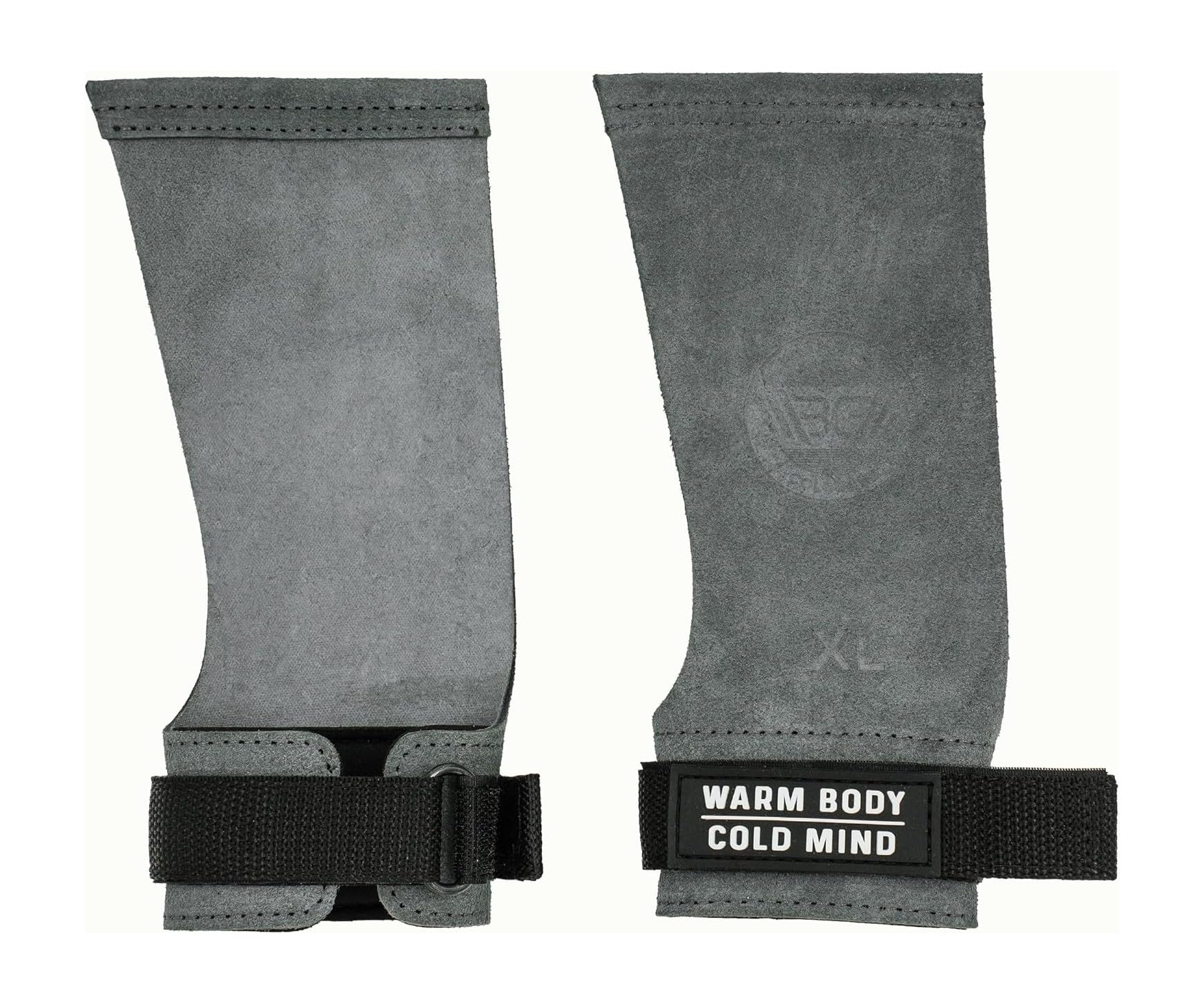 WARM BODY COLD MIND Agarres de Cuero sin Agujeros para Levantamiento de Pesas y Fitness