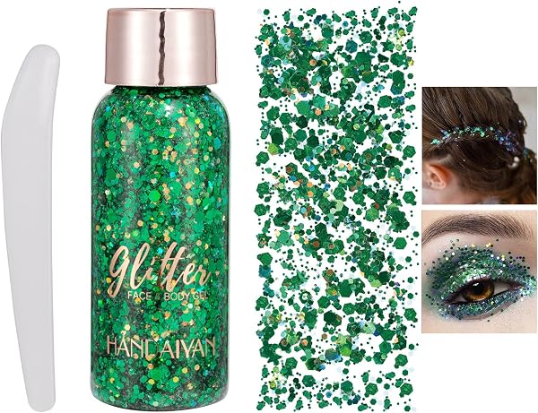 HTRUIYATY Mermaid Sequins Chunky Glitter Liquid Eyeshadow 30g