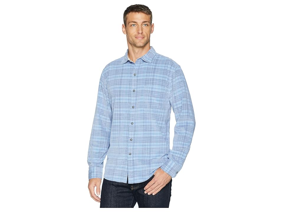 

Tommy Bahama Cruzy Cord Shirt (Rivera Azure) Men's Long Sleeve Button Up, Blue